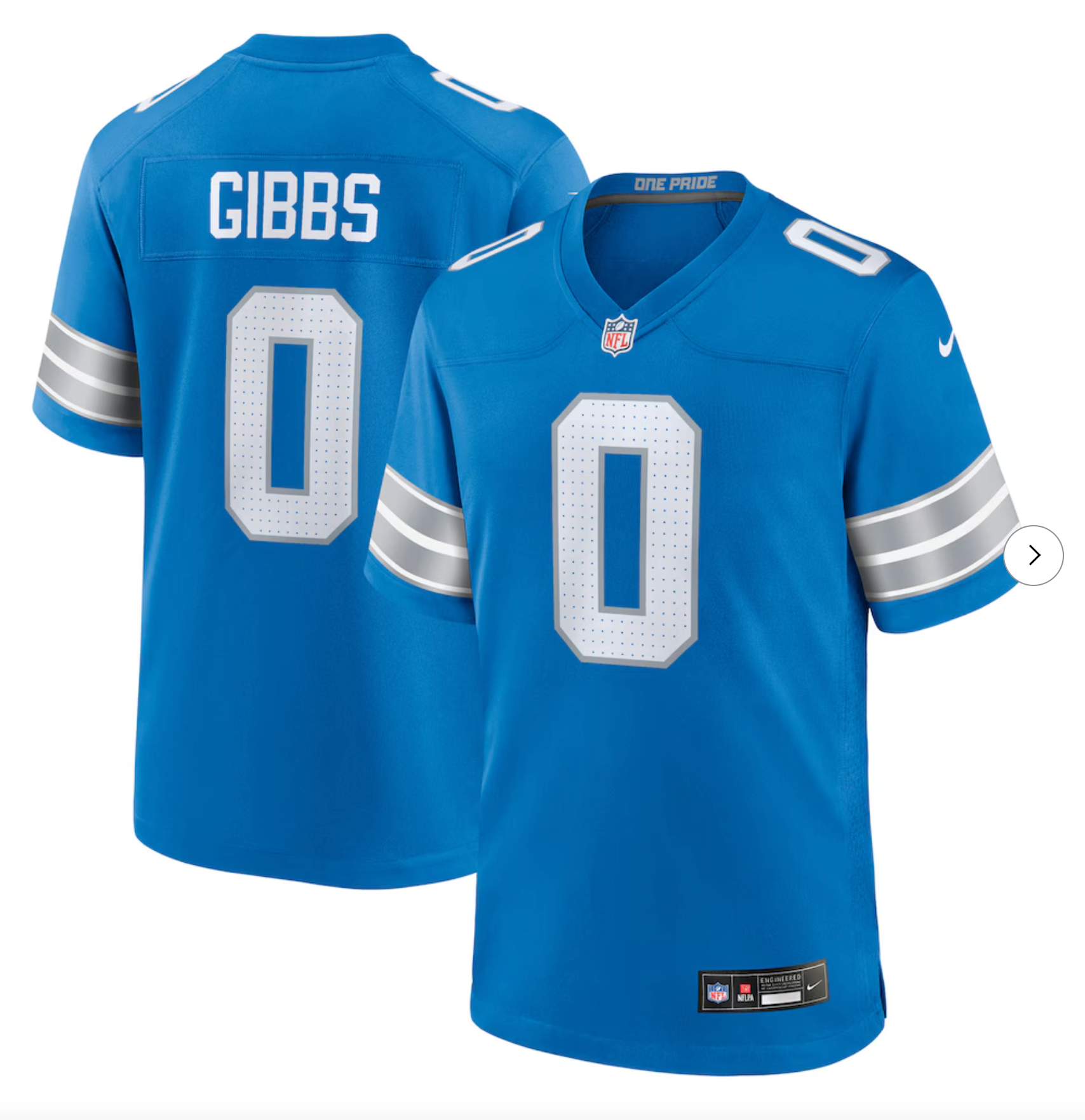 Jahmyr Gibbs Detroit Lions Nike Game Player Jersey - Blue