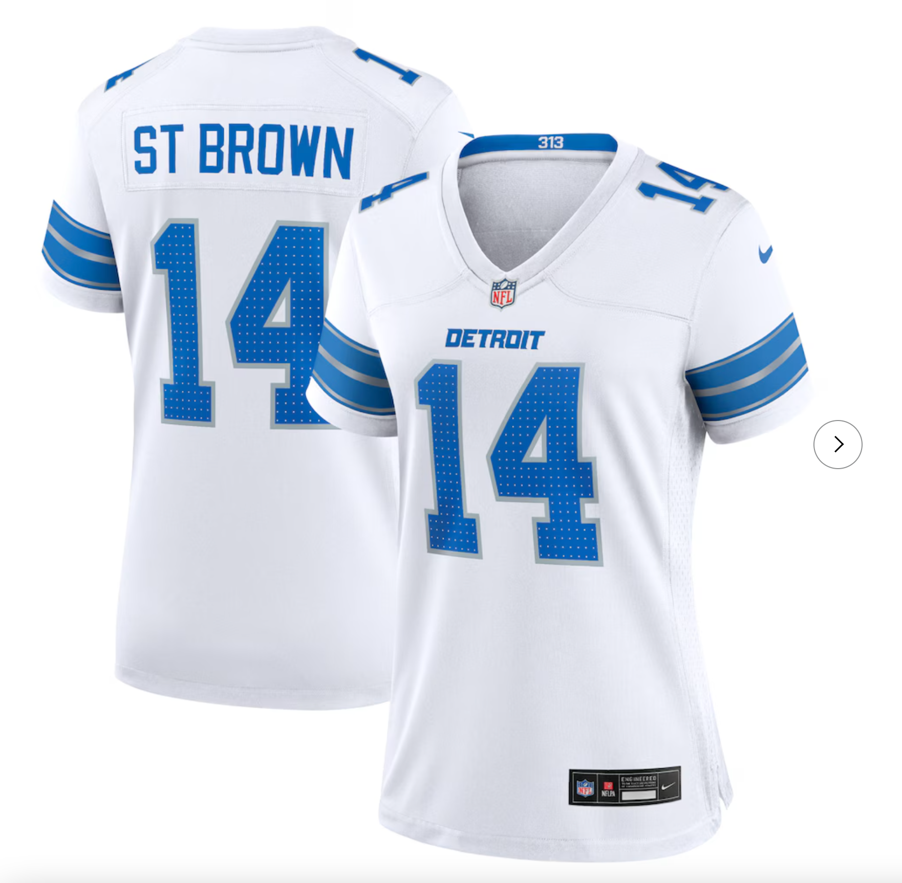 Amon-Ra St. Brown Detroit Lions Nike Women's 2nd Alternate Game Jersey - White