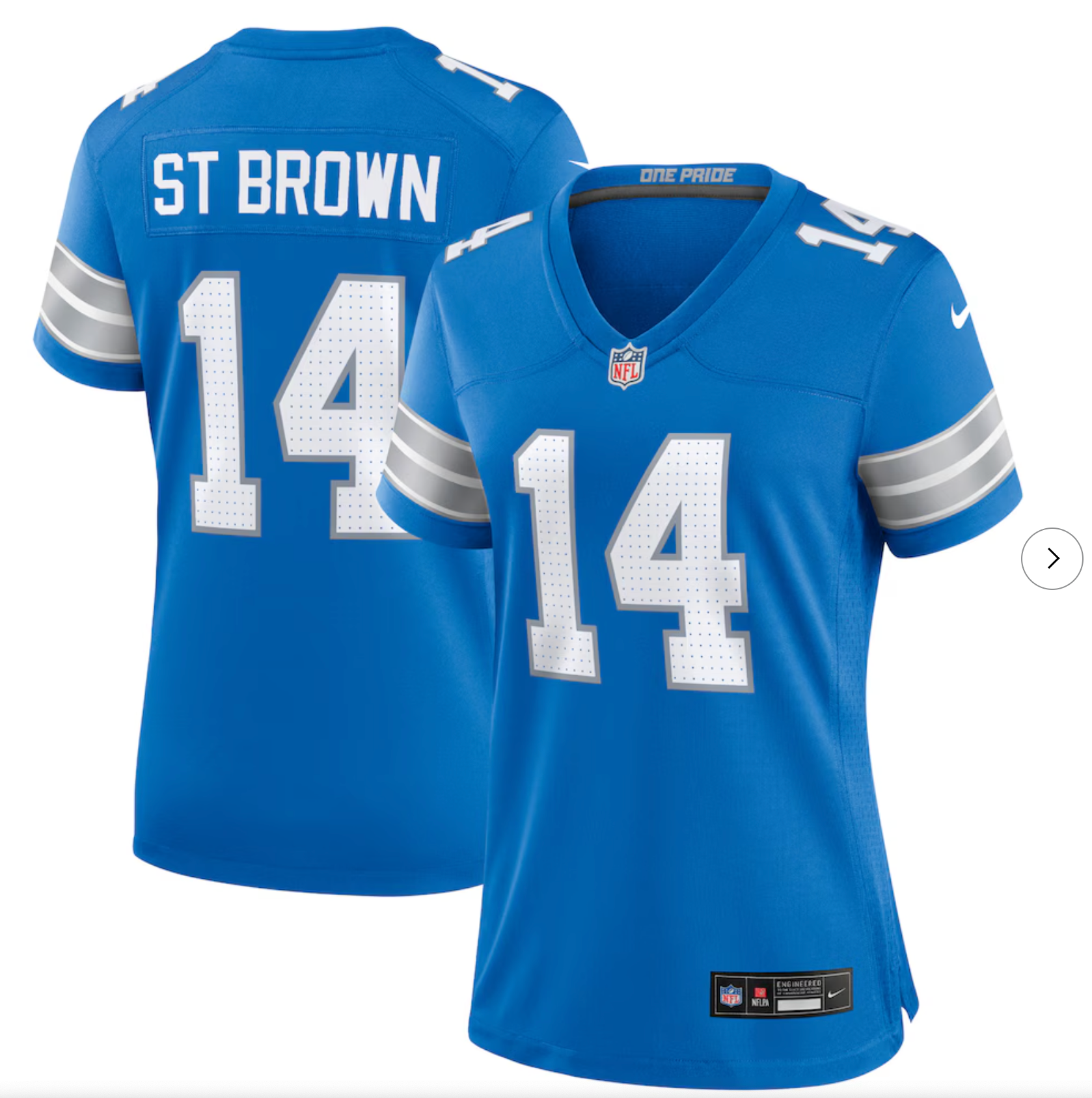 Amon-Ra St. Brown Detroit Lions Nike Women's 2nd Alternate Game Jersey - Blue
