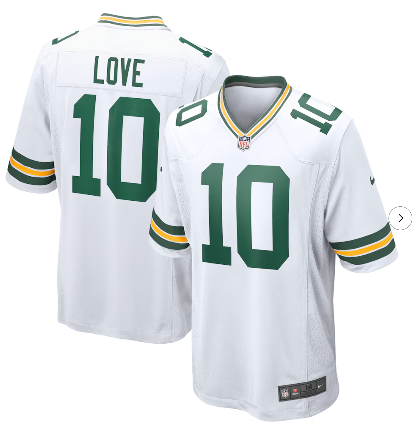 Jordan Love Green Bay Packers Nike Player Game Jersey - White