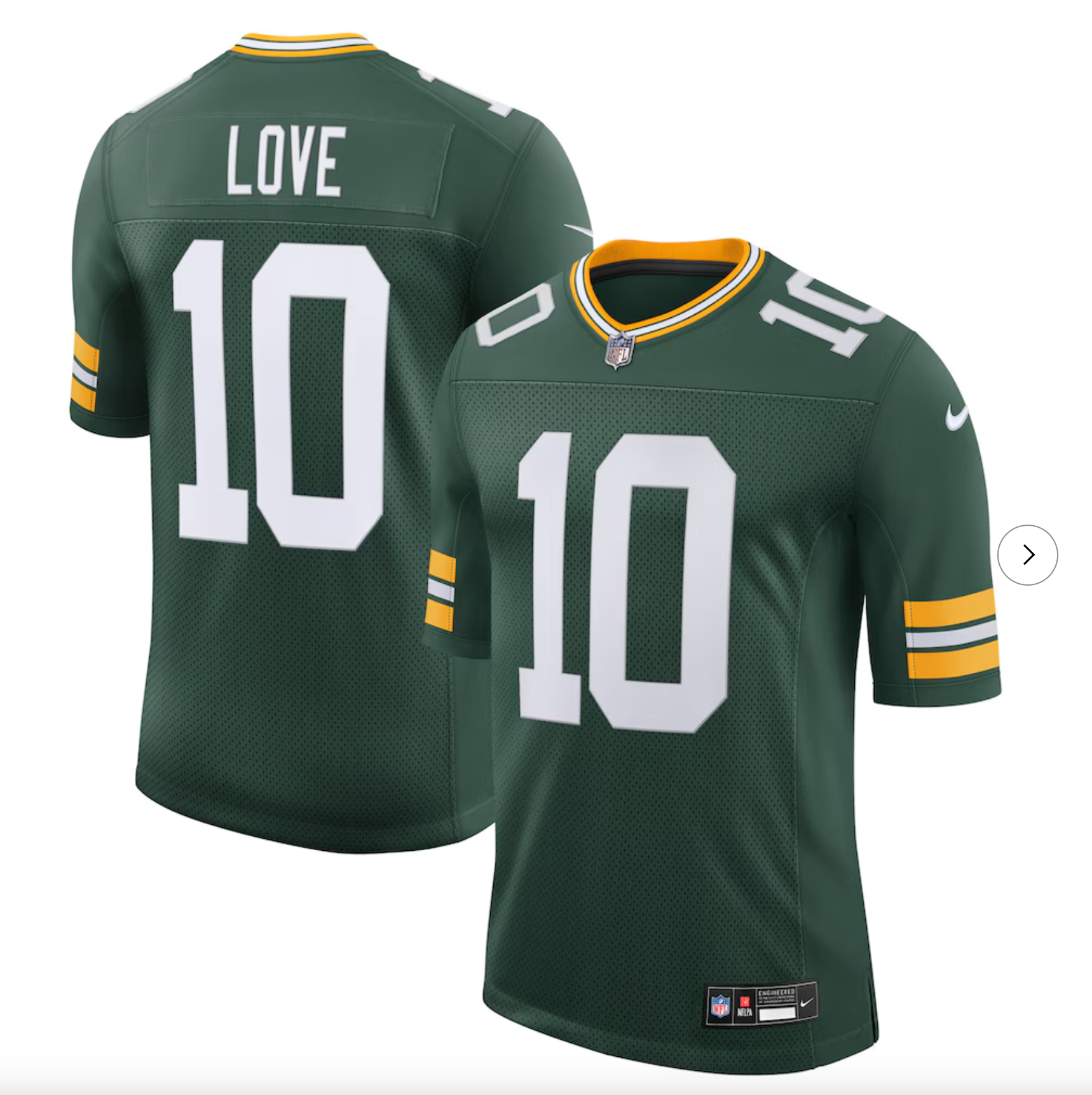 Jordan Love Green Bay Packers Nike Team Vapor Untouchable Limited Jersey - Green