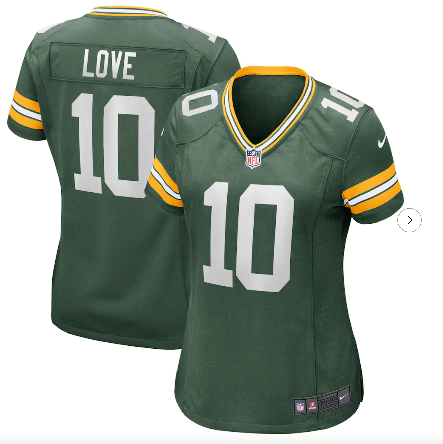 Jordan Love Green Bay Packers Nike Women's Game Jersey - Green