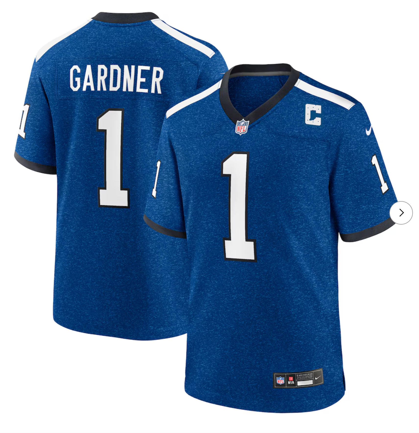 Ahmad Sauce Gardner Indianapolis Colts Nike Alternate 2 Indiana Nights Game Jersey - Heather Royal
