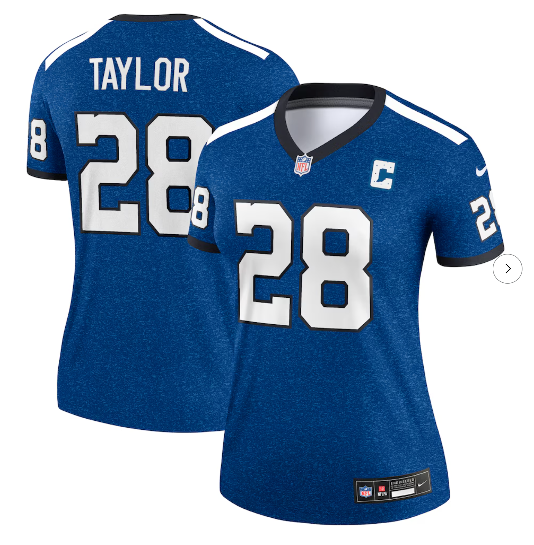 Jonathan Taylor Indianapolis Colts Nike Women's Alternate Legend Player Performance Top - Royal