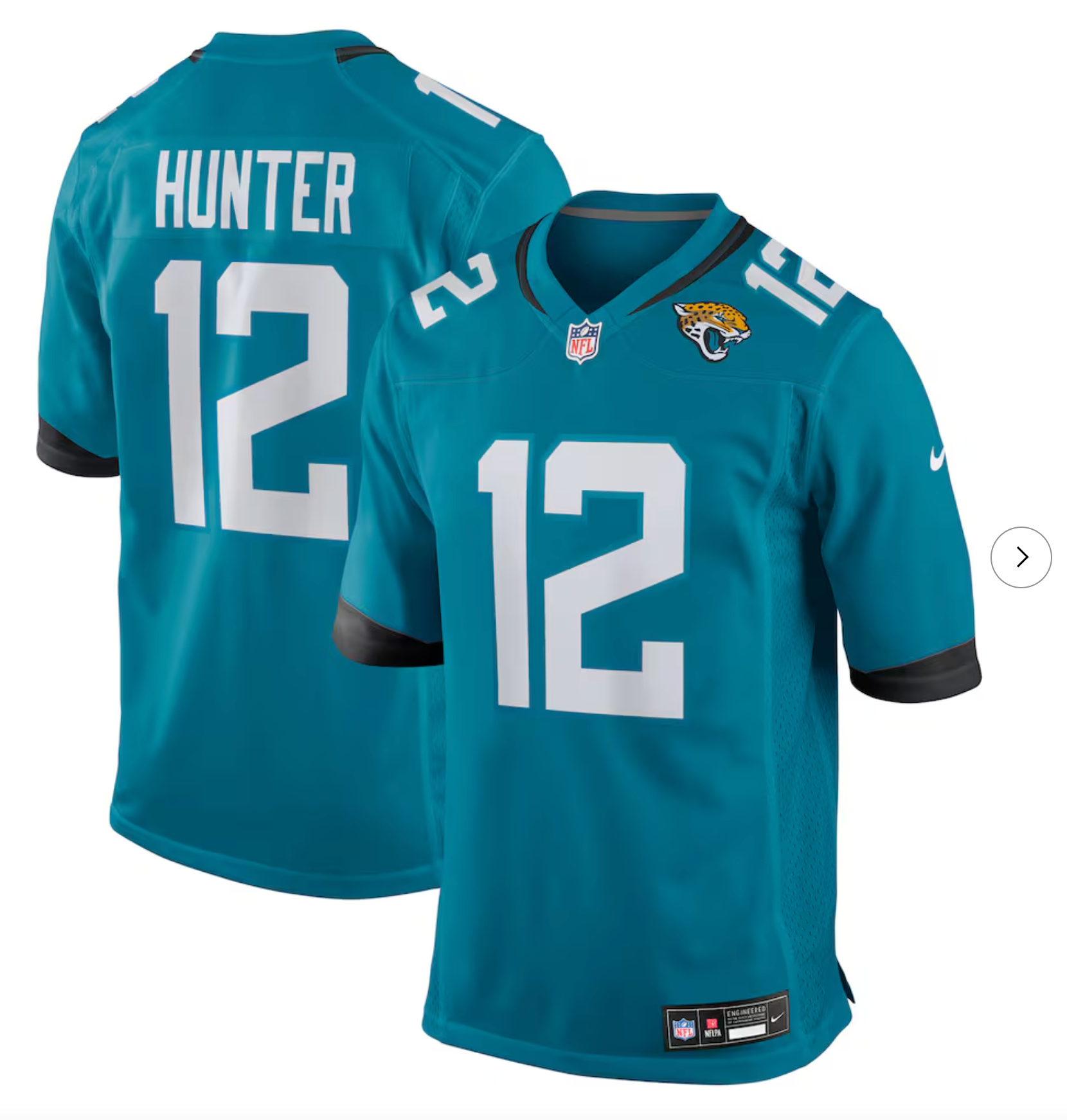 Travis Hunter Jacksonville Jaguars Nike 2025 NFL Draft First Round Pick Game Jersey - Teal