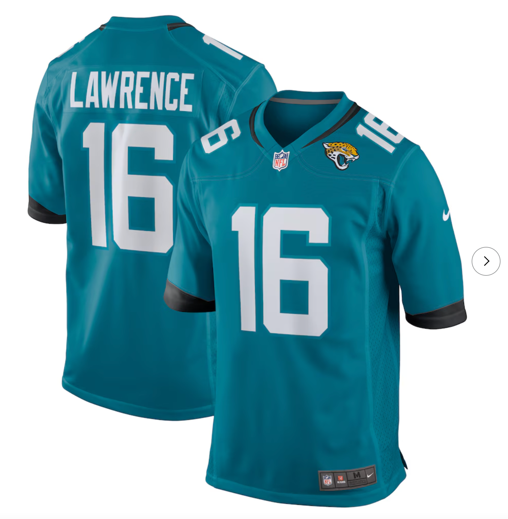 Trevor Lawrence Jacksonville Jaguars Nike Home Game Jersey - Teal