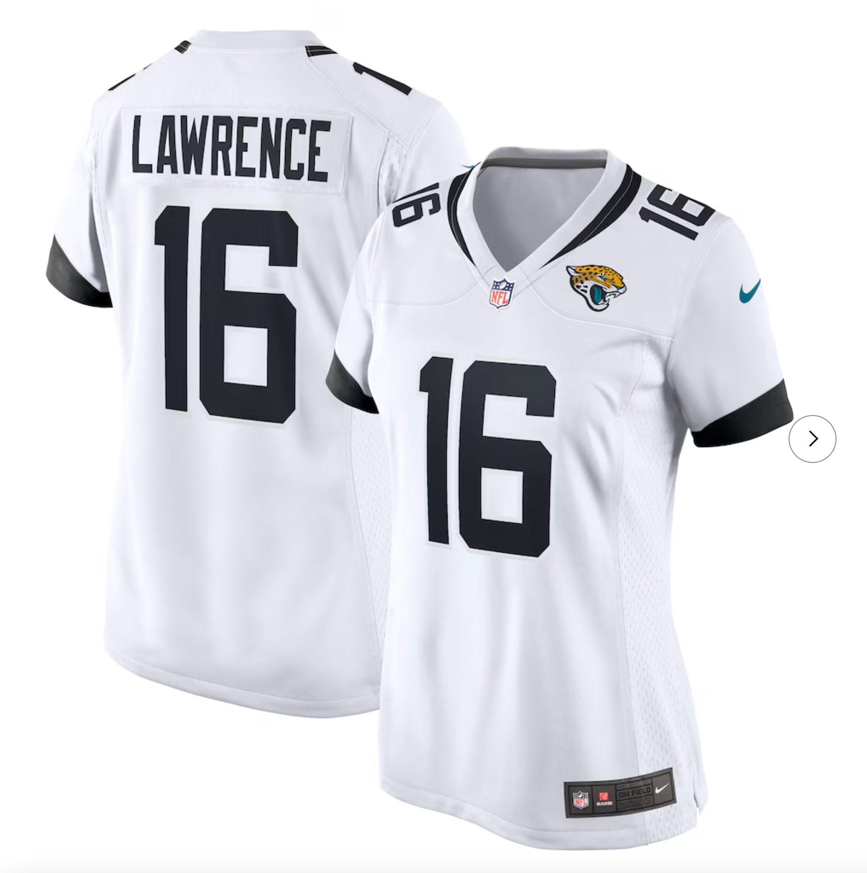 Trevor Lawrence Jacksonville Jaguars Nike Women's Game Jersey - White