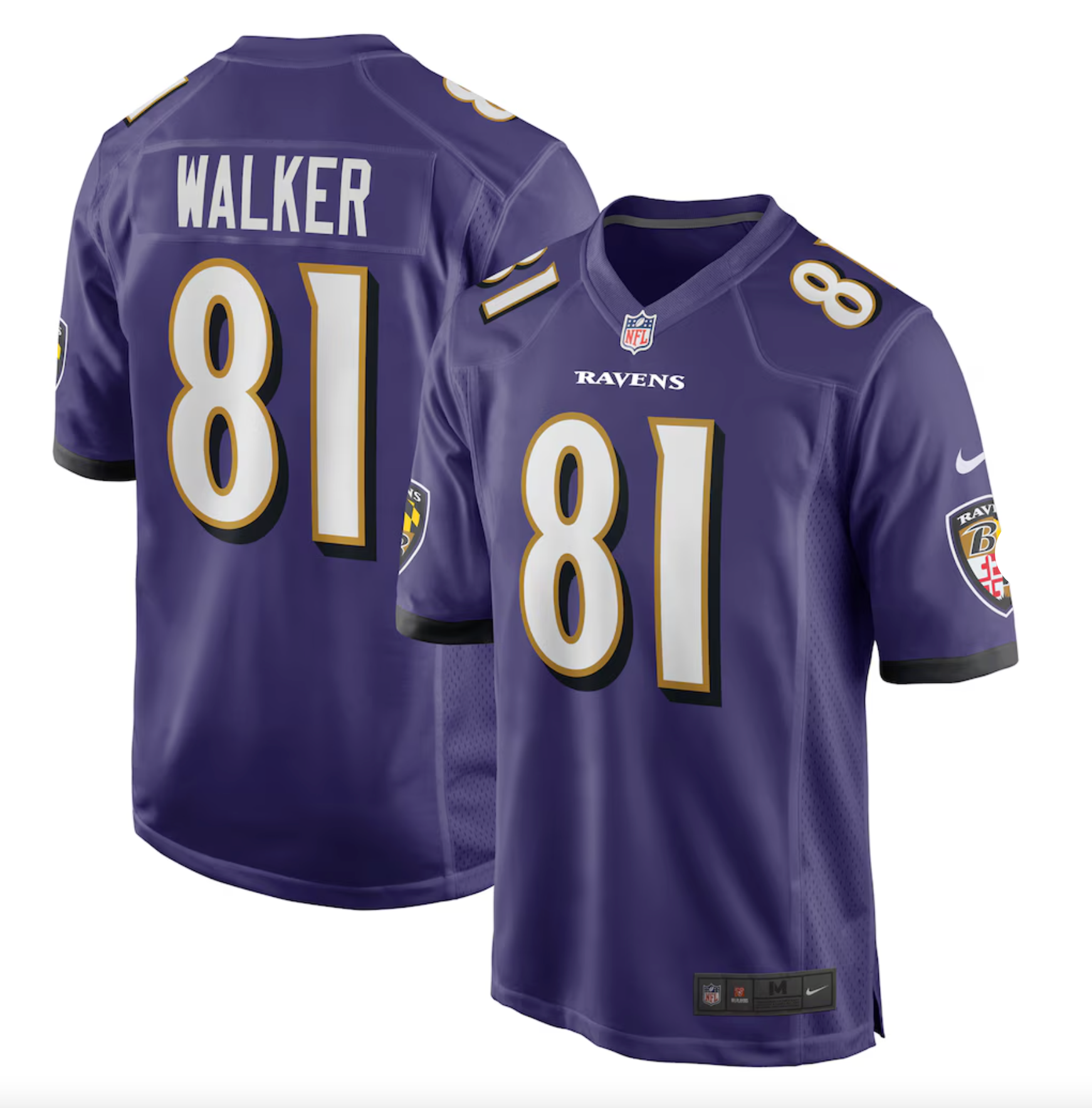 Devontez Walker Baltimore Ravens Nike Team Game Jersey - Purple