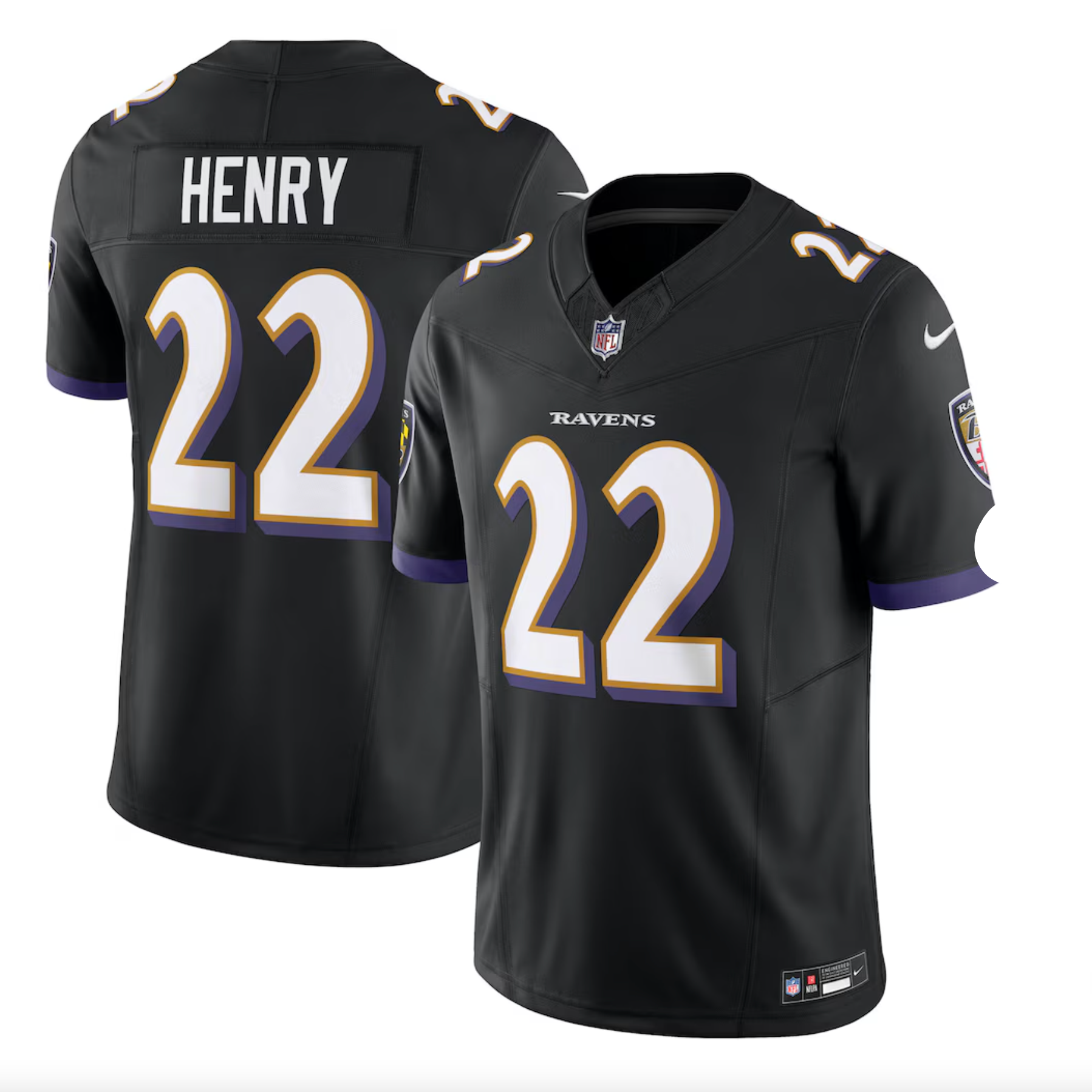 Derrick Henry Baltimore Ravens Nike Vapor F.U.S.E. Limited Jersey - Black