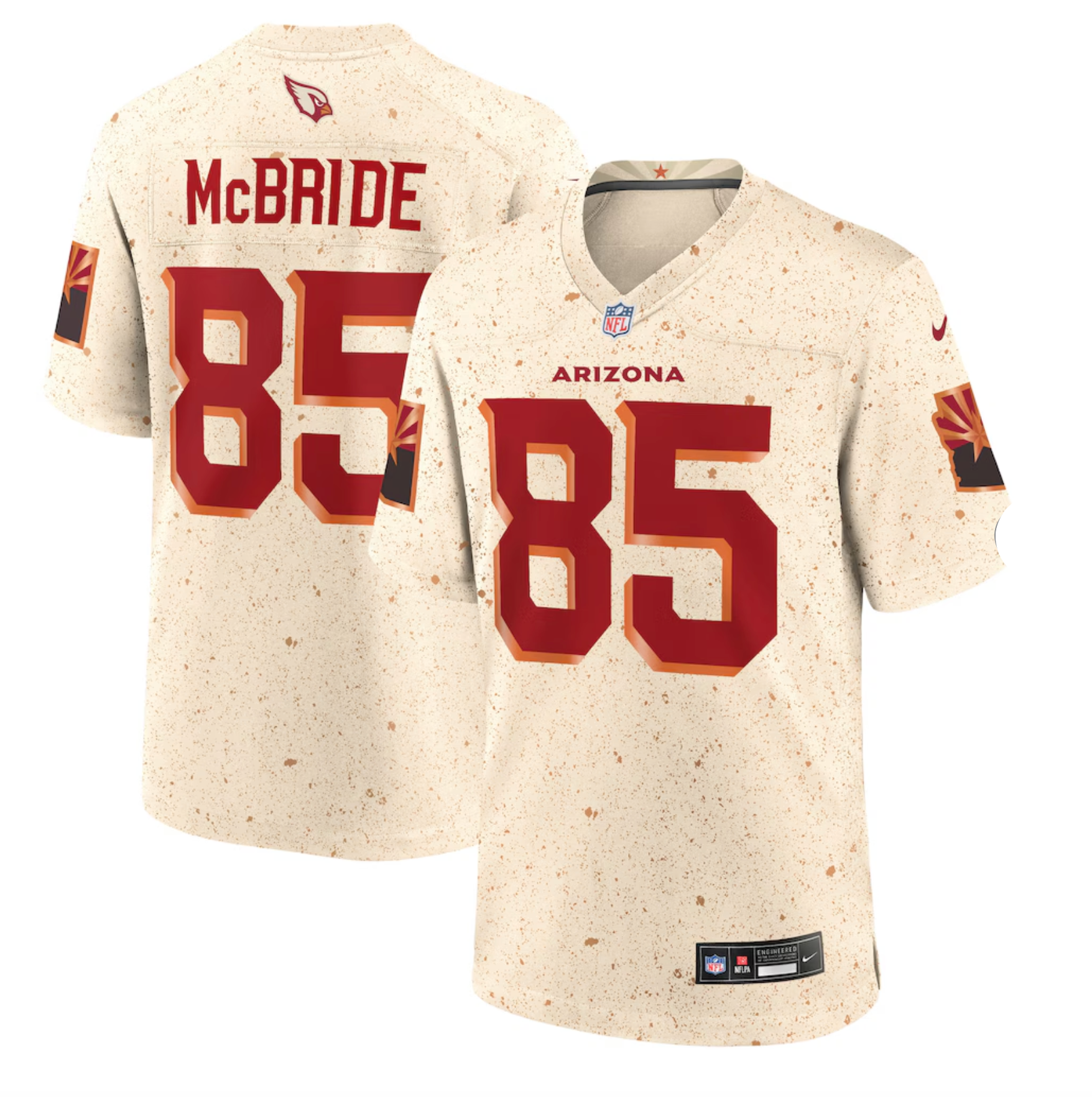 Trey McBride Arizona Cardinals Nike 2025 Rivalries Collection Game Jersey - Natural