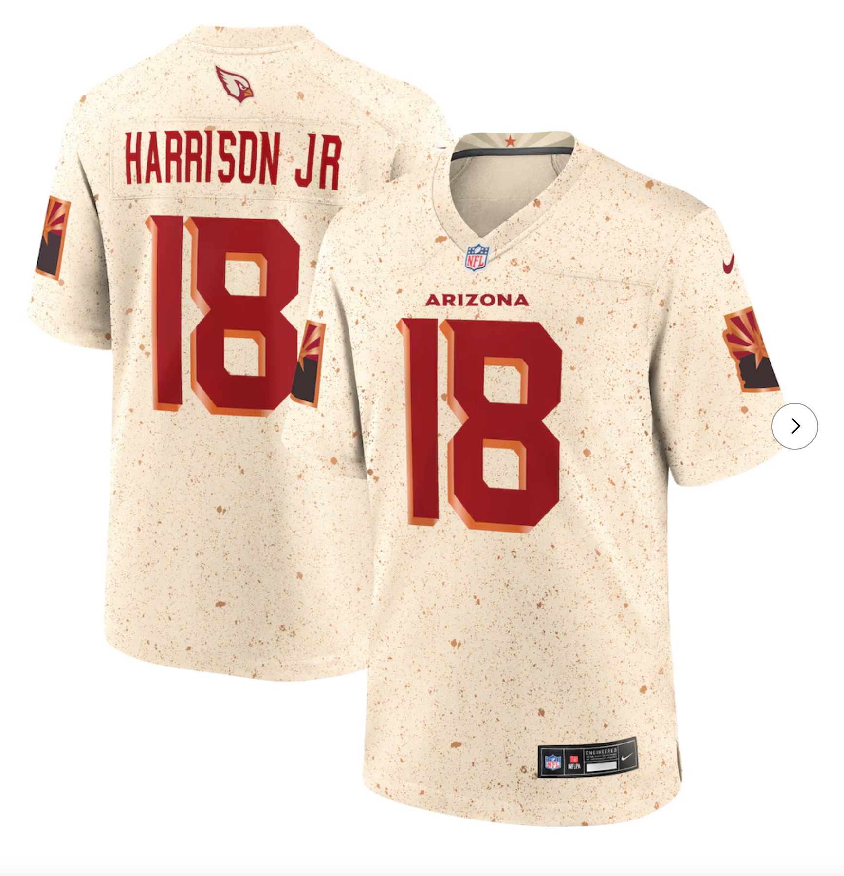 Marvin Harrison Jr. Arizona Cardinals Nike 2025 Rivalries Collection Game Jersey - Natural