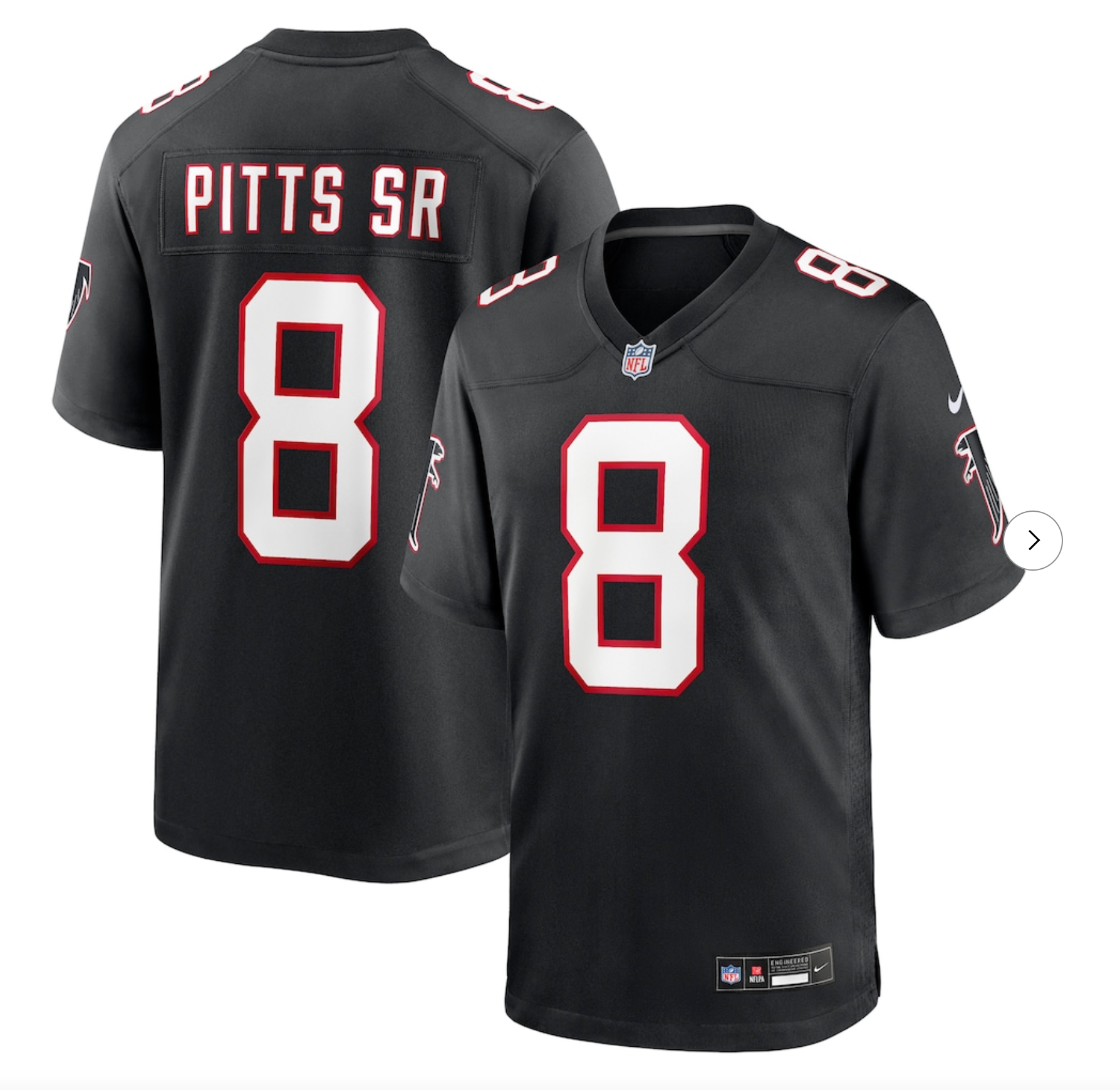 Kyle Pitts Sr. Atlanta Falcons Nike Alternate Game Jersey - Black