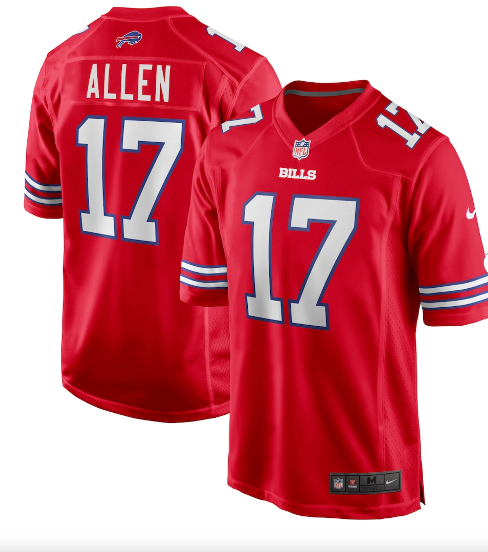 Josh Allen Buffalo Bills Nike Team Game Player Jersey - Red