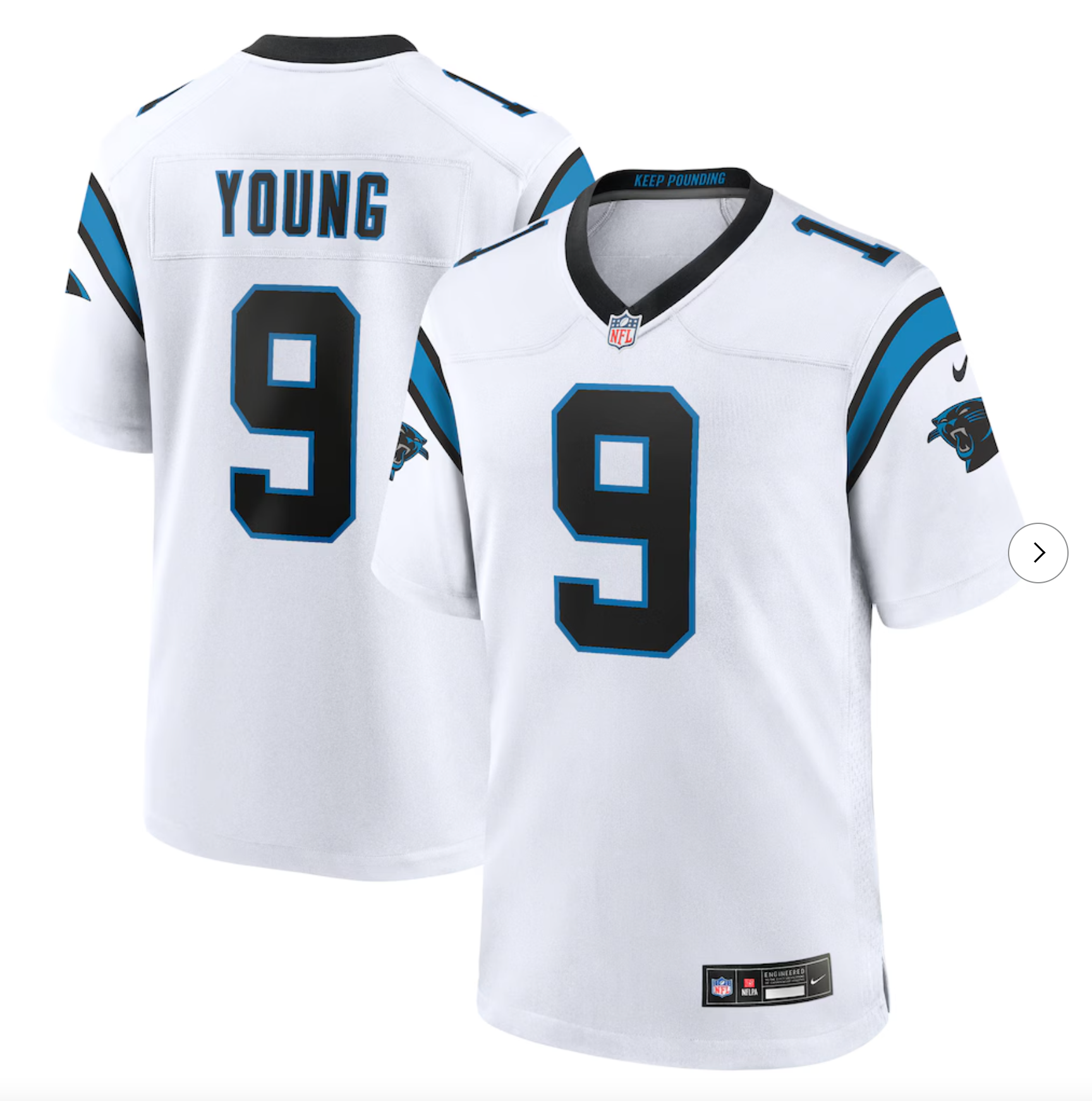 Bryce Young Carolina Panthers Nike Team Game Jersey - White