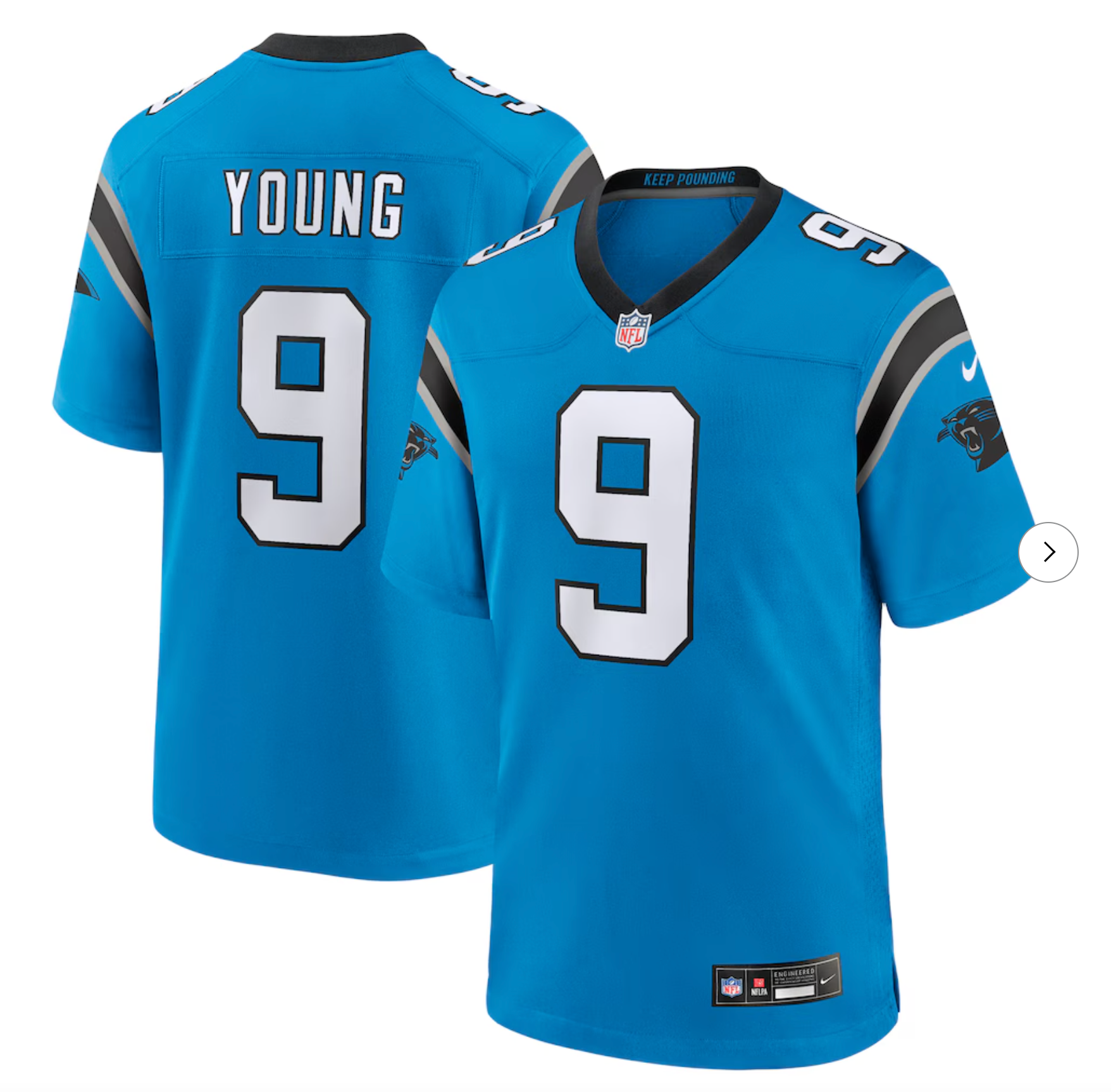 Bryce Young Carolina Panthers Nike Alternate Game Jersey - Blue