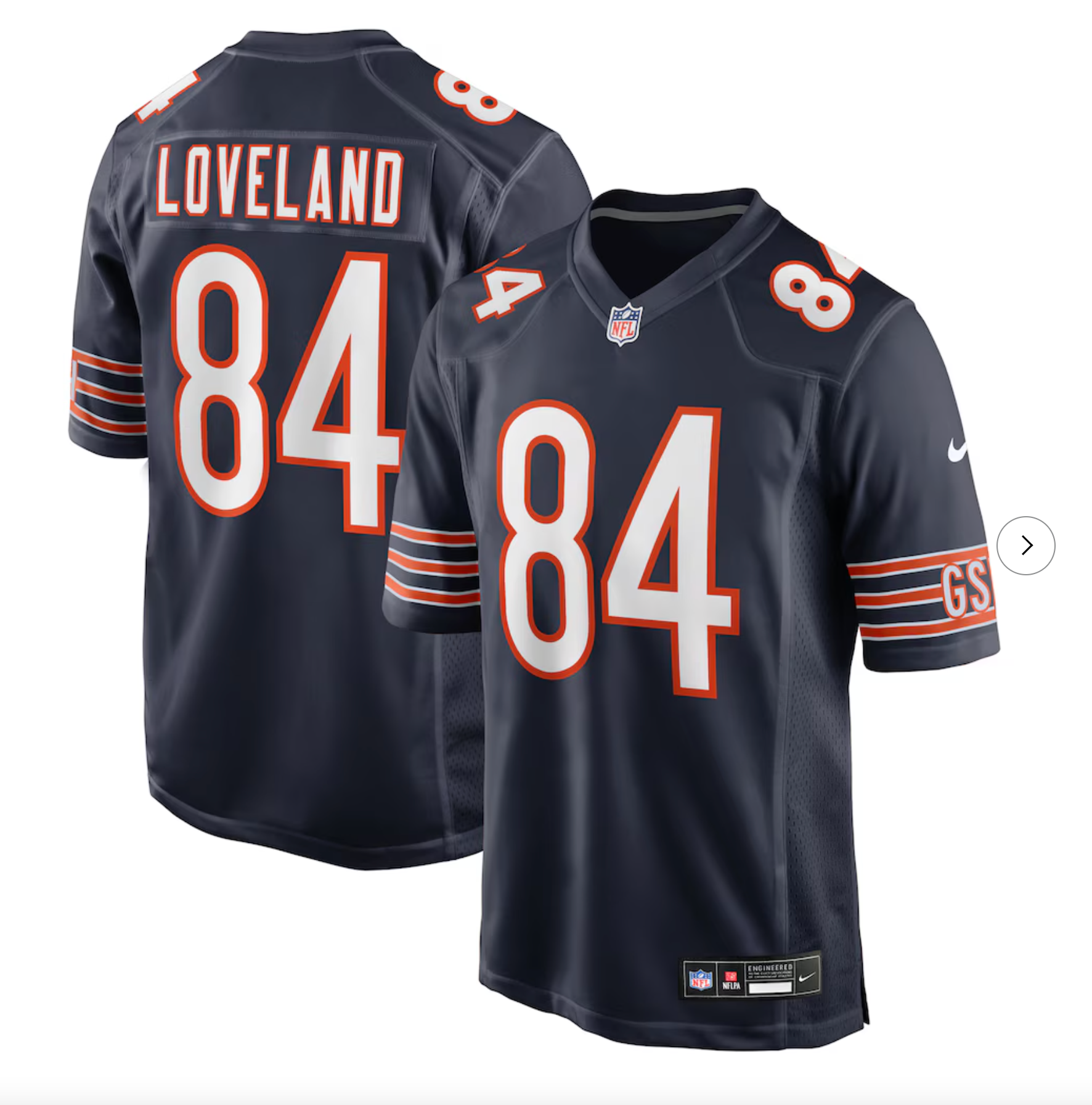 Colston Loveland Chicago Bears Nike 2025 NFL Draft First Round Pick Game Jersey - Navy
