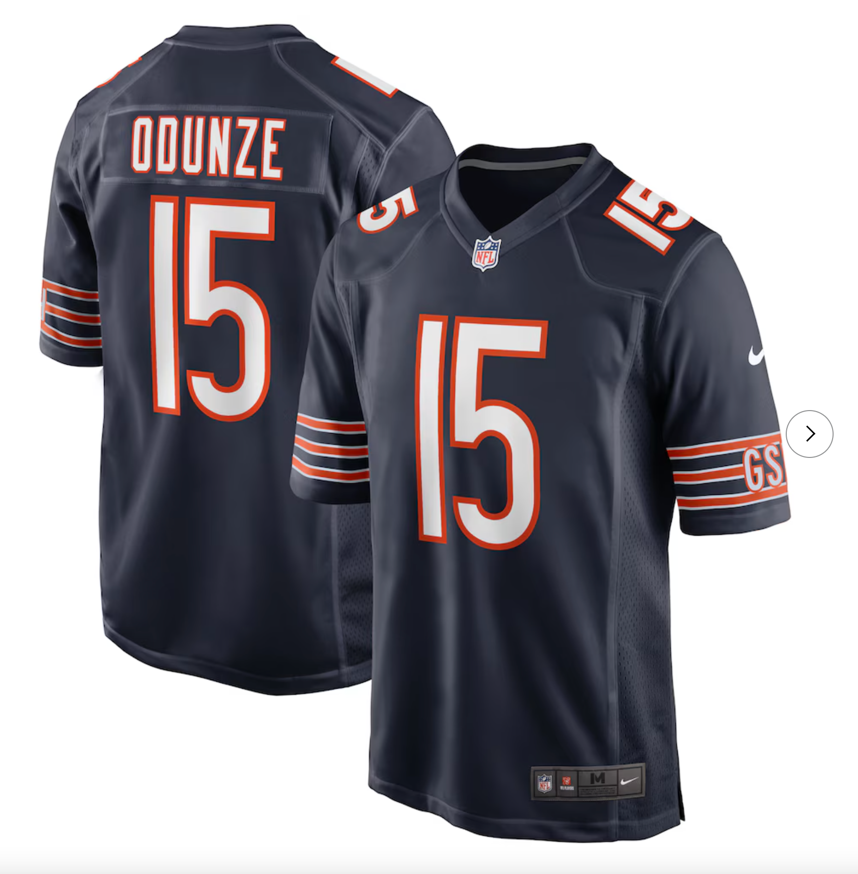 Rome Odunze Chicago Bears Nike Player Game Jersey - Navy