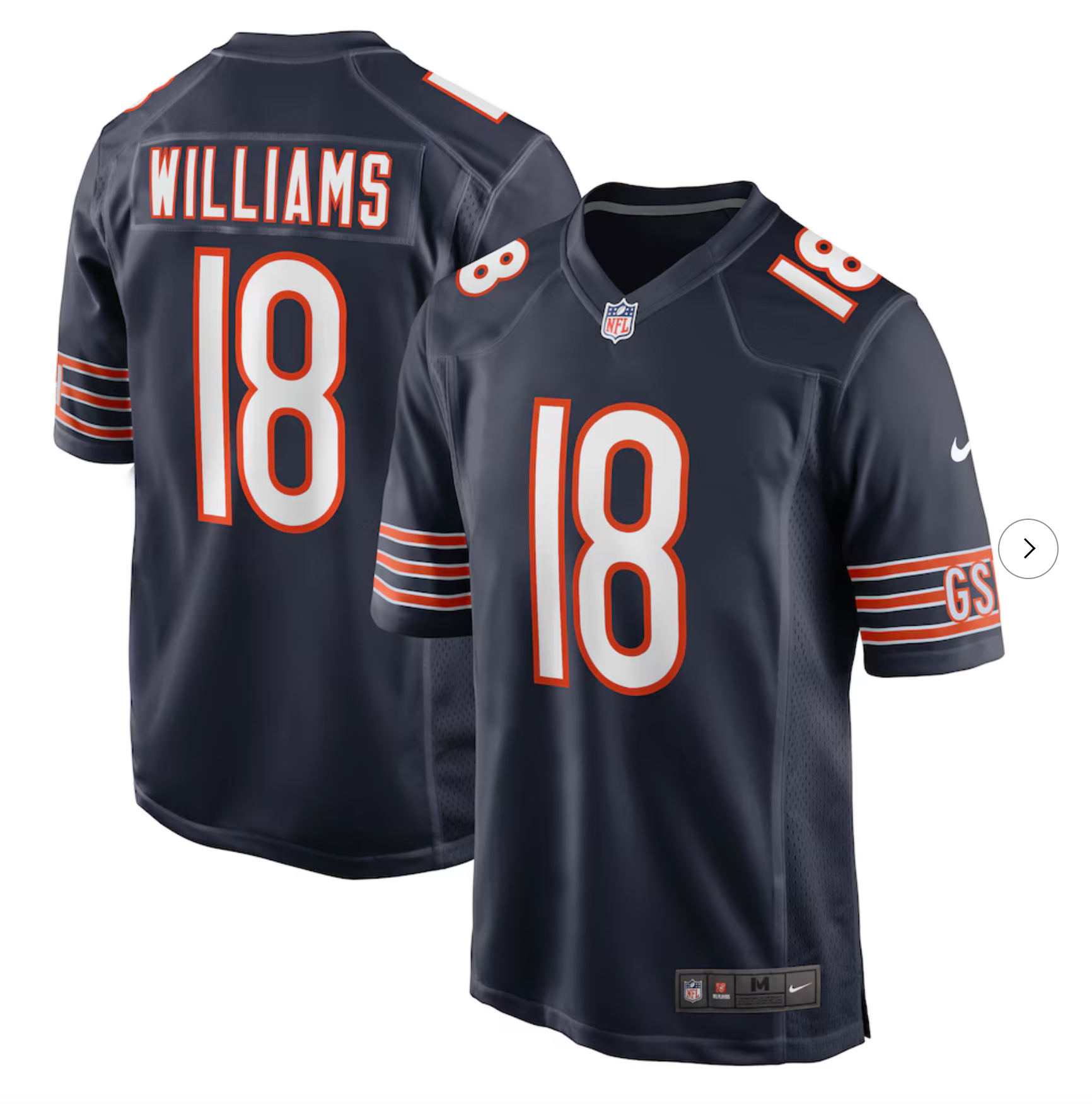 Caleb Williams Chicago Bears Nike Player Game Jersey - Navy