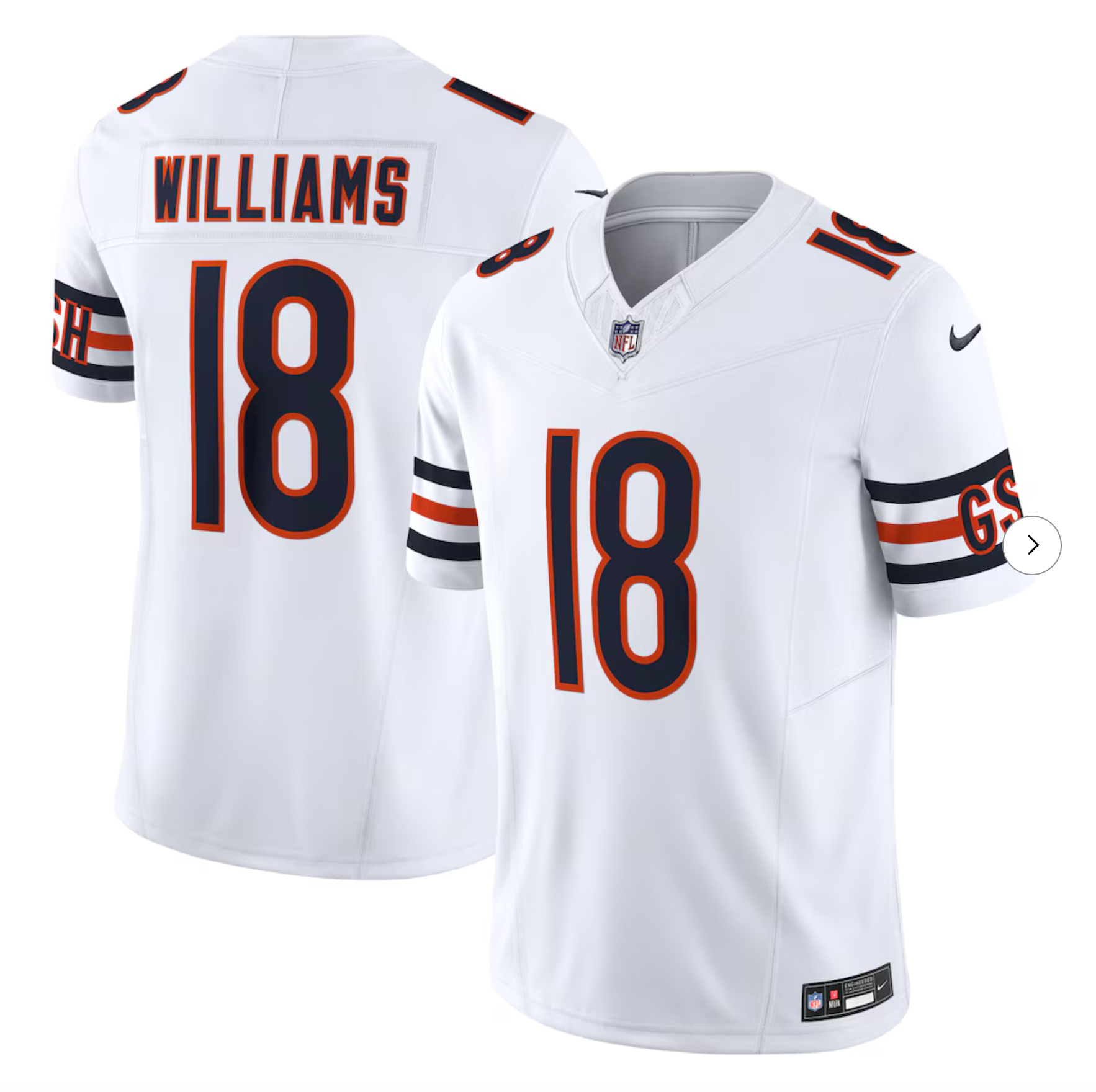 Caleb Williams Chicago Bears Nike Vapor F.U.S.E. Limited Jersey - White