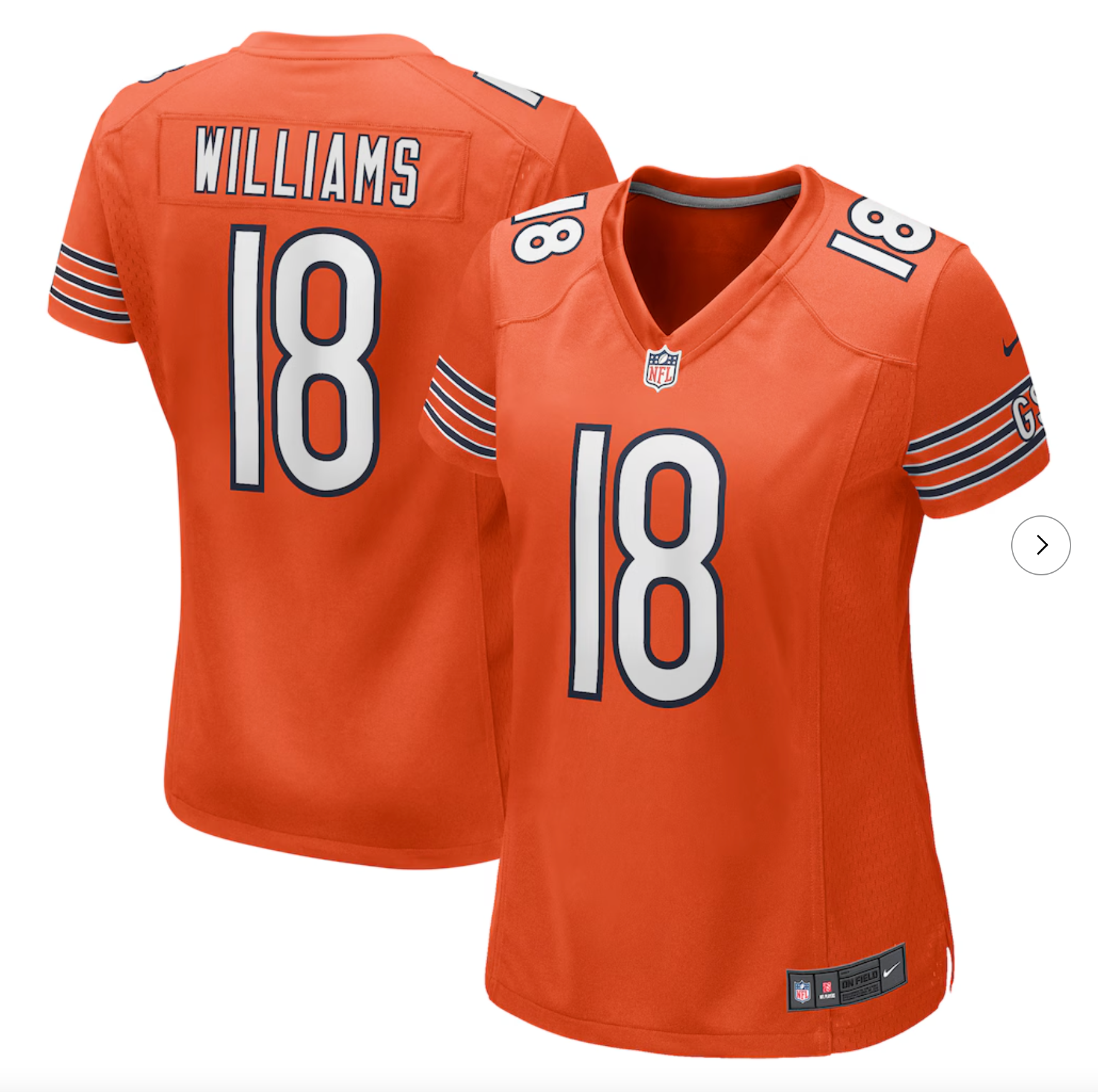 Caleb Williams Chicago Bears Nike Women's 2nd Alternate Game Player Jersey - Orange