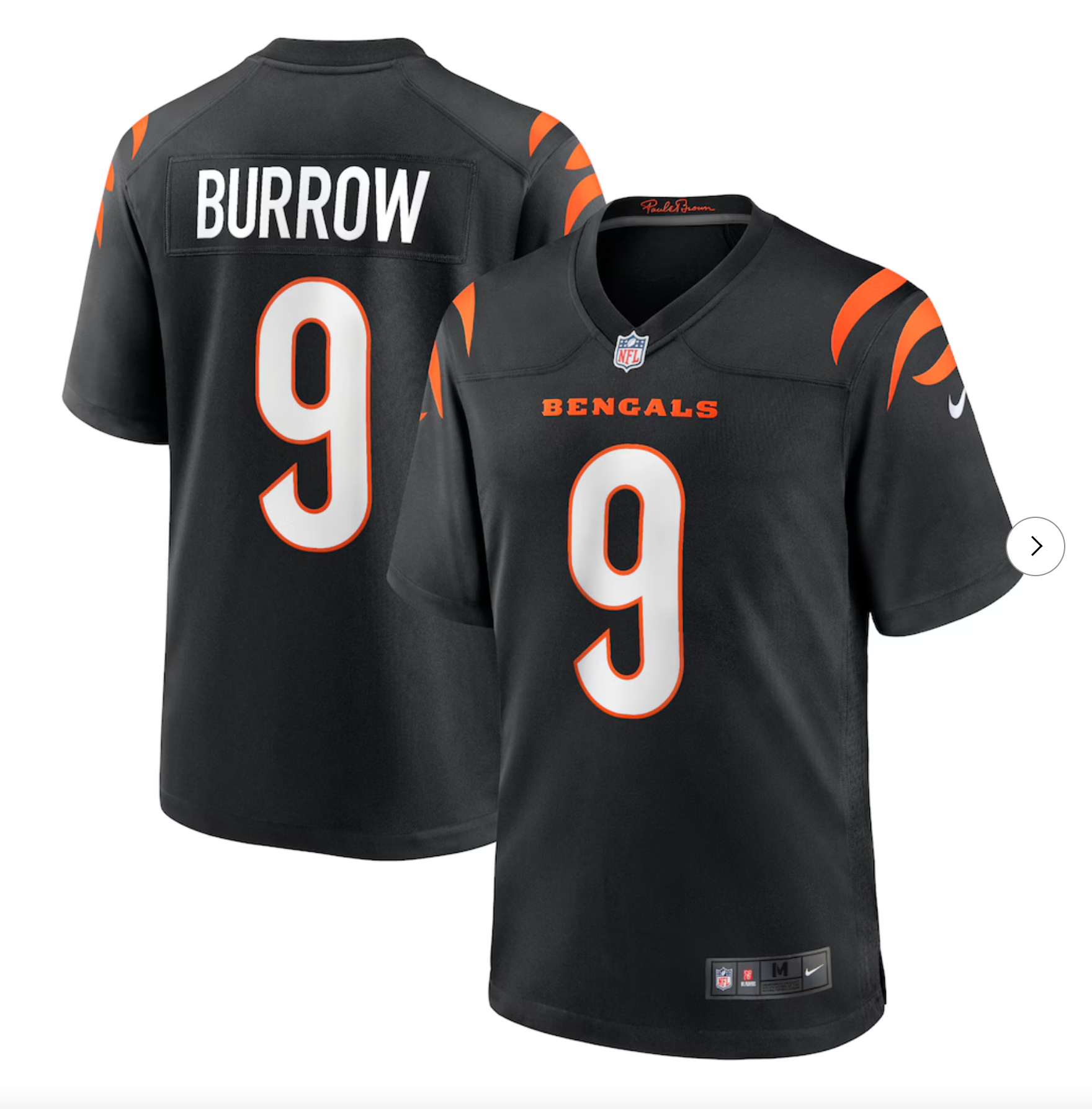 Joe Burrow Cincinnati Bengals Nike Player Game Jersey - Black