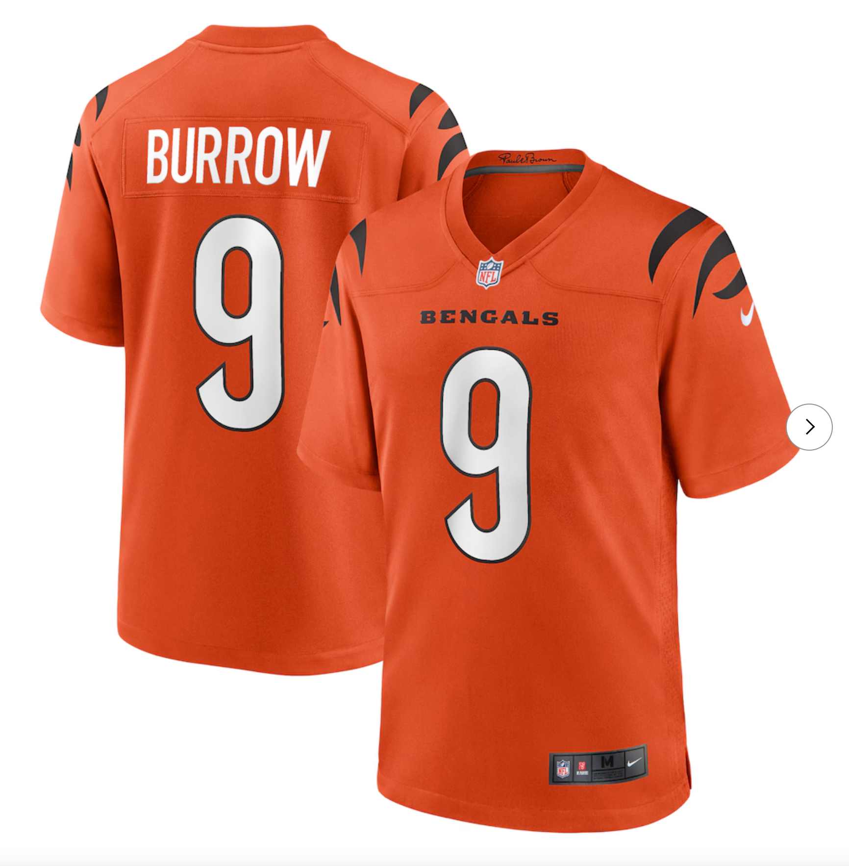 Joe Burrow Cincinnati Bengals Nike Alternate Game Jersey - Orange