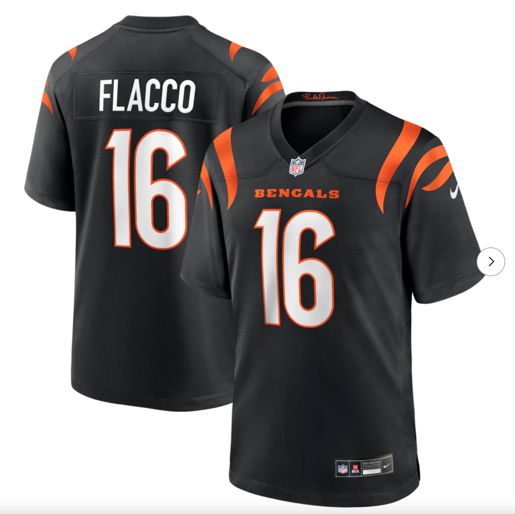 Joe Flacco Cincinnati Bengals Nike Team Game Jersey - Black