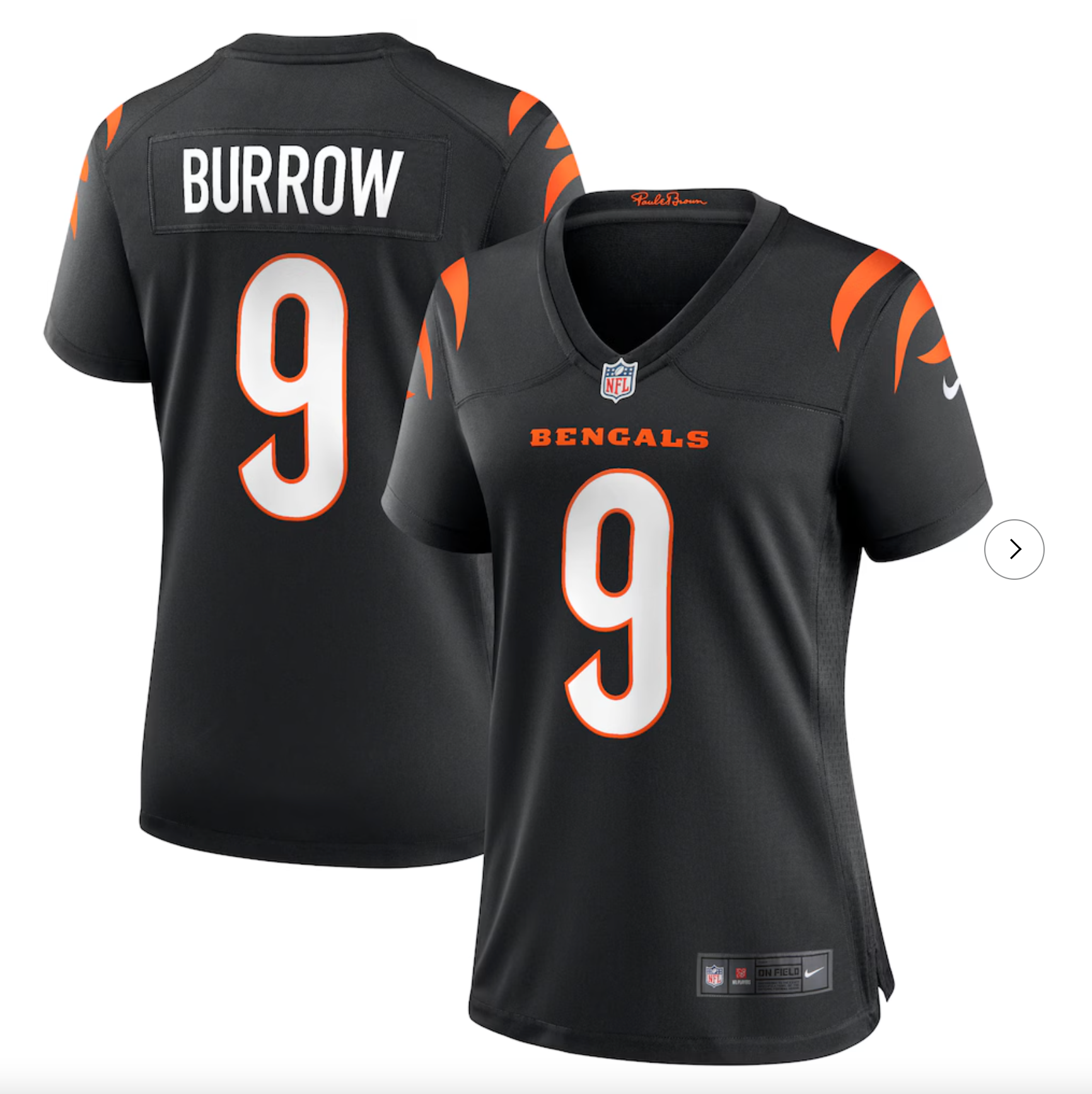 Joe Burrow Cincinnati Bengals Women's Nike Player Game Jersey - Black