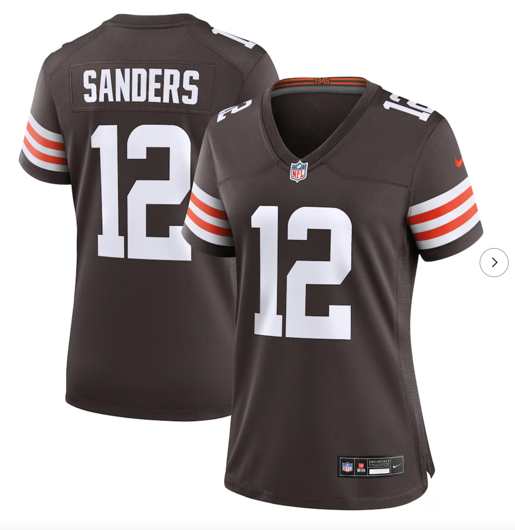 Shedeur Sanders Cleveland Browns Nike Women's 2025 NFL Draft Game Jersey - Brown