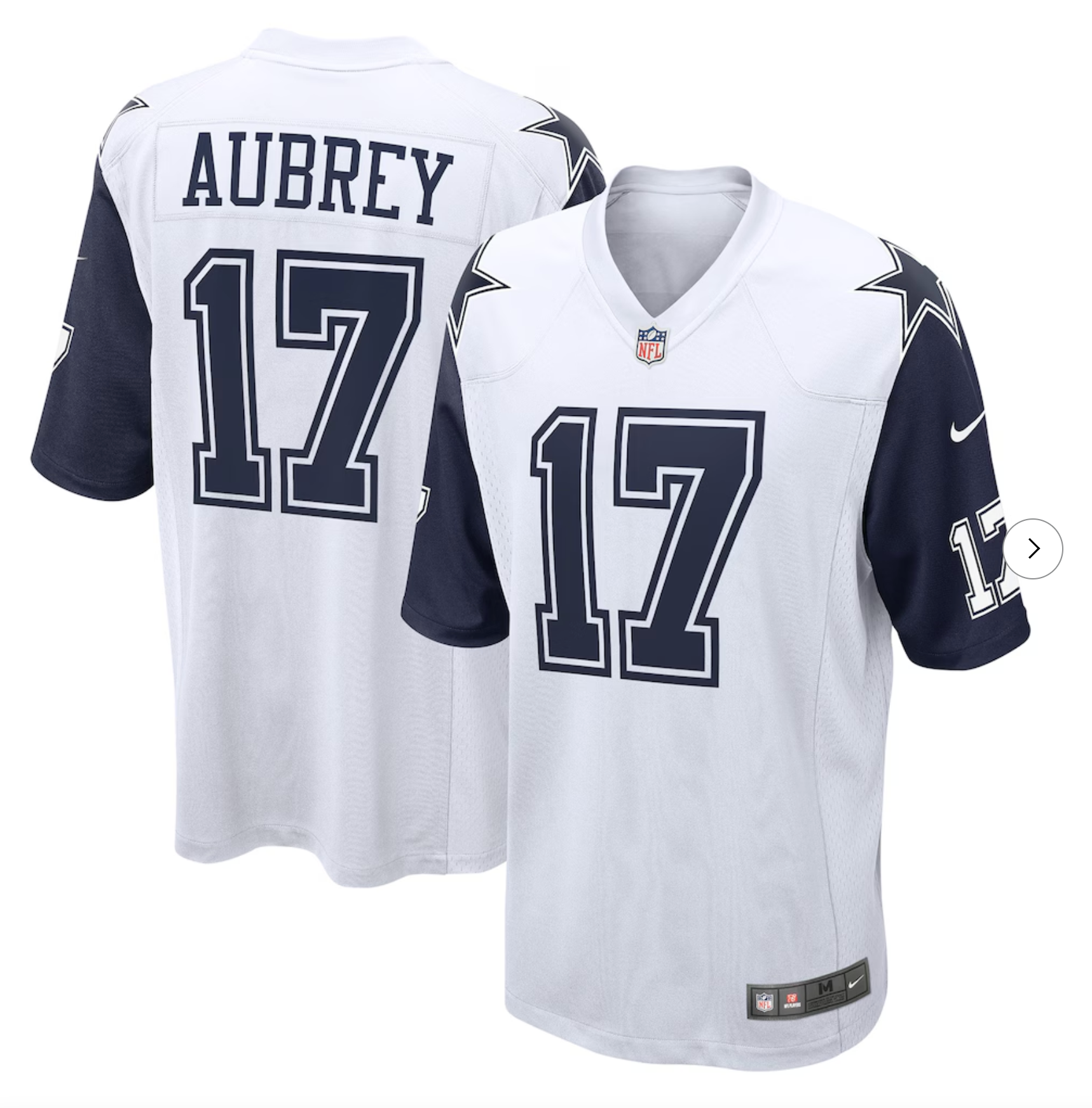 Brandon Aubrey Dallas Cowboys Nike Alternate Game Team Jersey - White