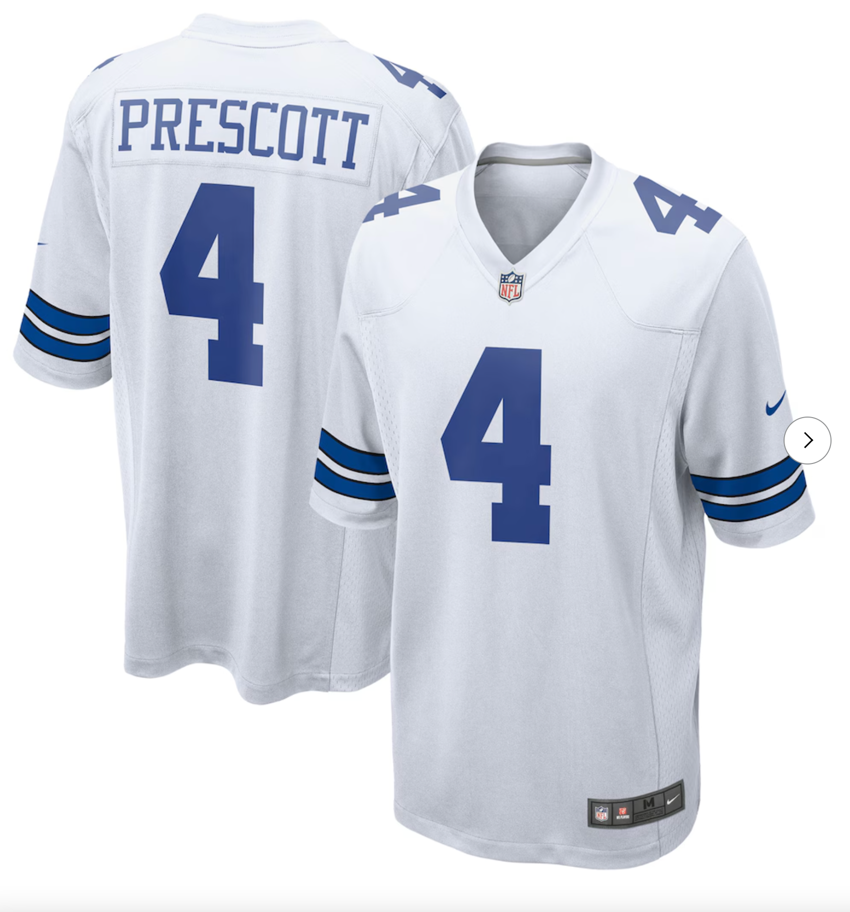 Dak Prescott Dallas Cowboys Nike Game Team Jersey - White