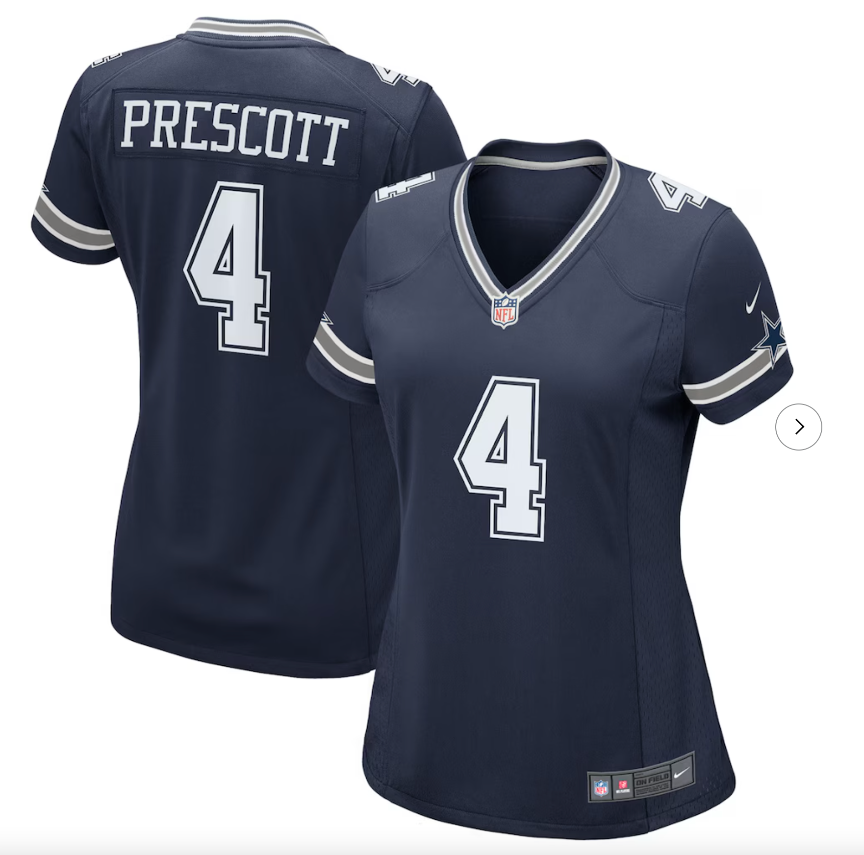 Dak Prescott Dallas Cowboys Nike Women's Game Team Jersey - Navy