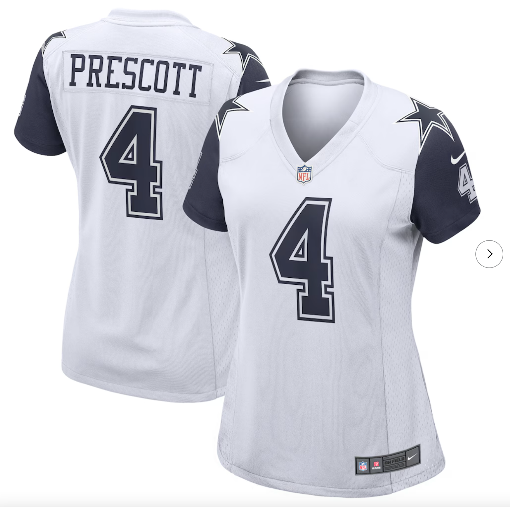 Dak Prescott Dallas Cowboys Nike Women's Game Team Jersey - White