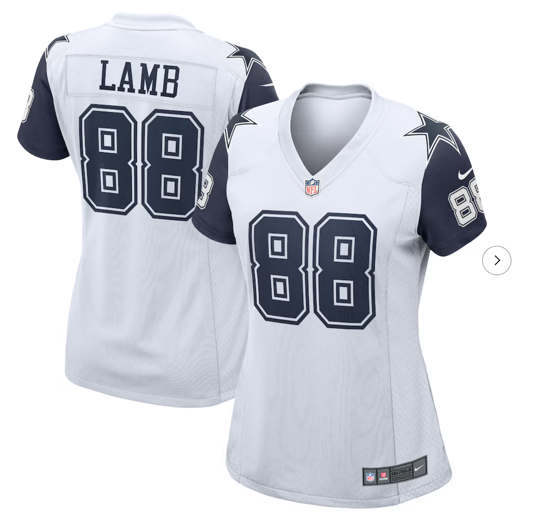 CeeDee Lamb Dallas Cowboys Nike Women's Game Jersey - White