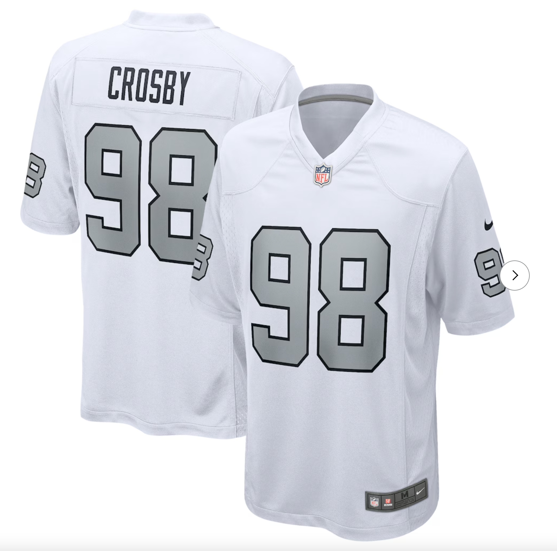 Maxx Crosby Las Vegas Raiders Nike Alternate Game Jersey - White