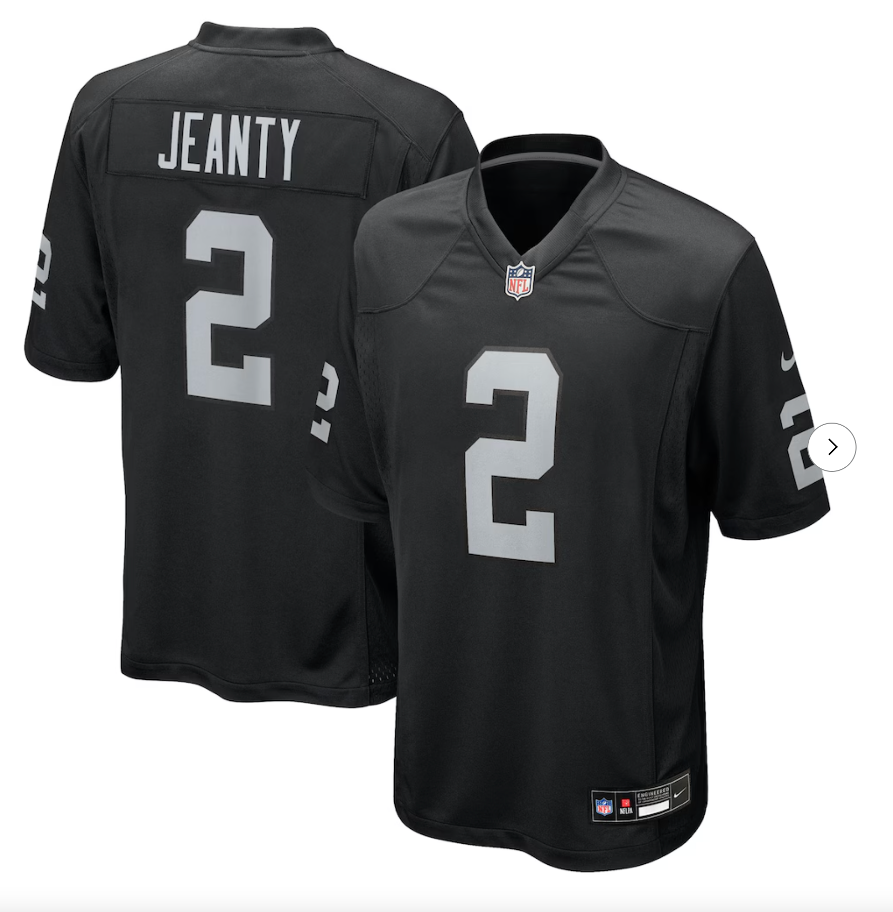 Ashton Jeanty Las Vegas Raiders Nike 2025 NFL Draft First Round Pick Game Jersey - Black