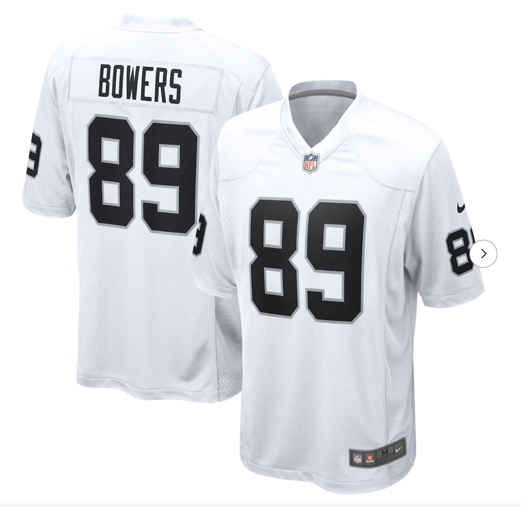 Brock Bowers Las Vegas Raiders Nike Player Game Jersey - White