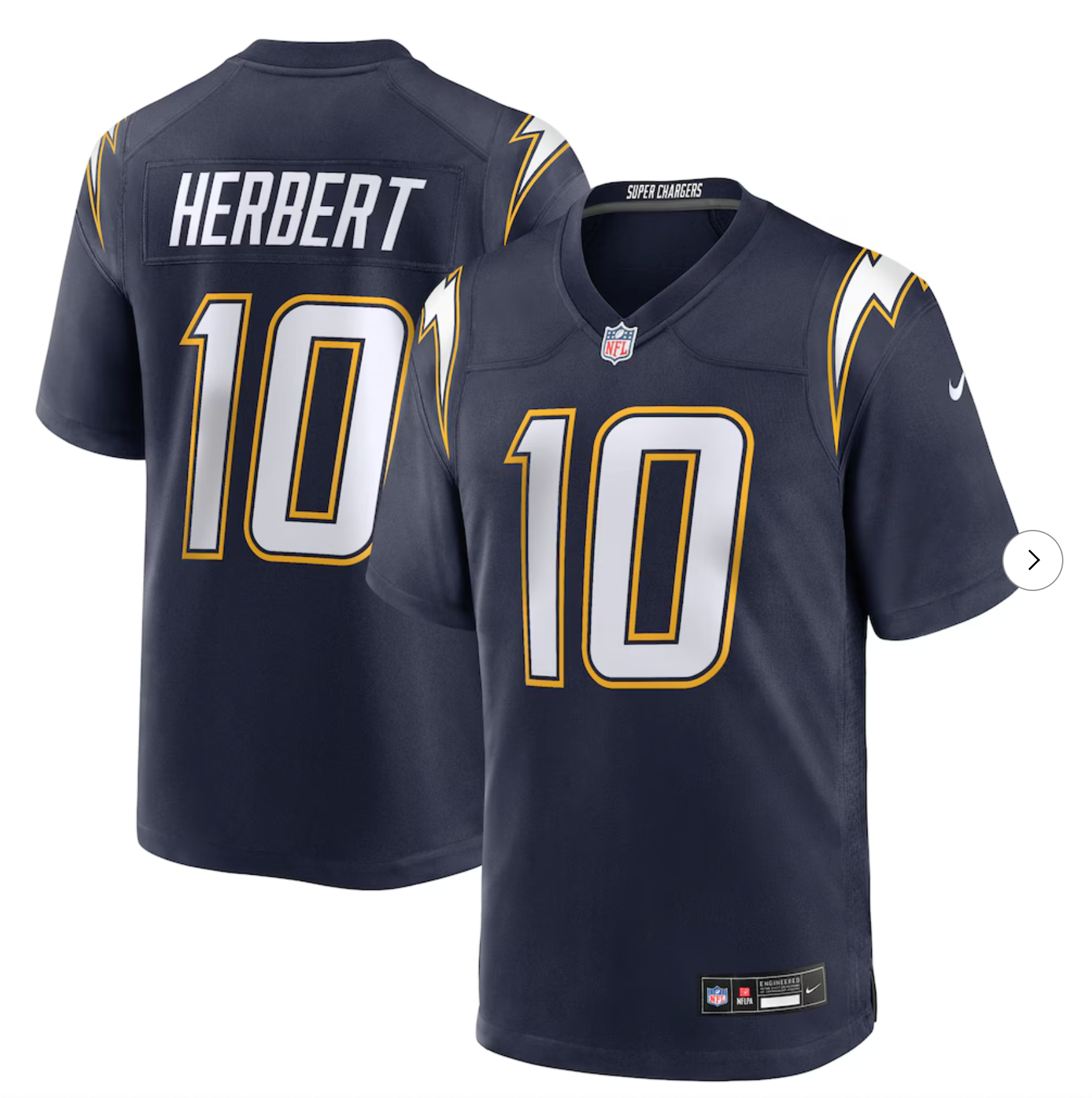 Justin Herbert Los Angeles Chargers Nike Alternate Super Chargers Game Player Jersey - Navy