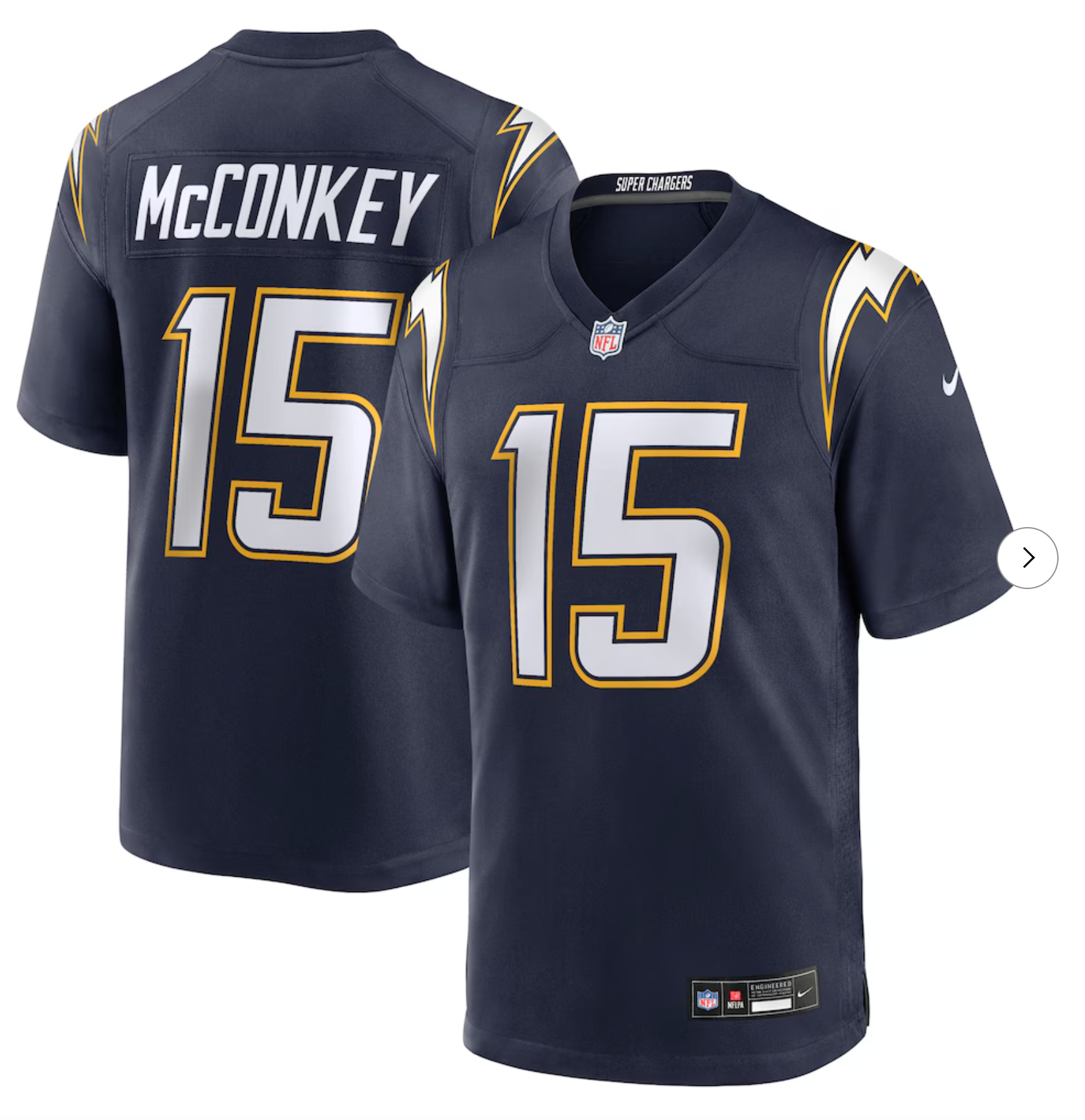 Ladd McConkey Los Angeles Chargers Nike Alternate Super Chargers Game Player Jersey - Navy
