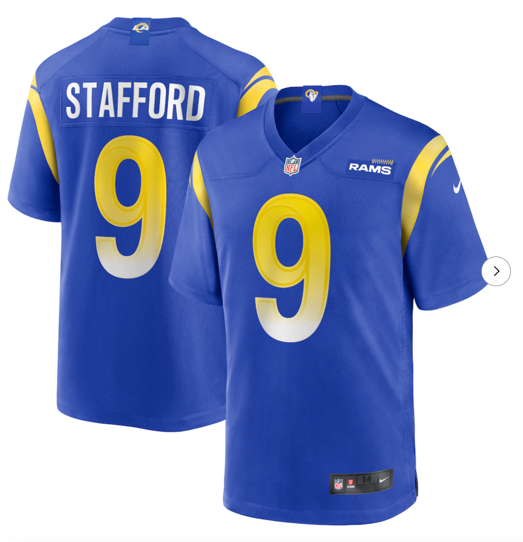 Matthew Stafford Los Angeles Rams Nike Player Game Jersey - Royal