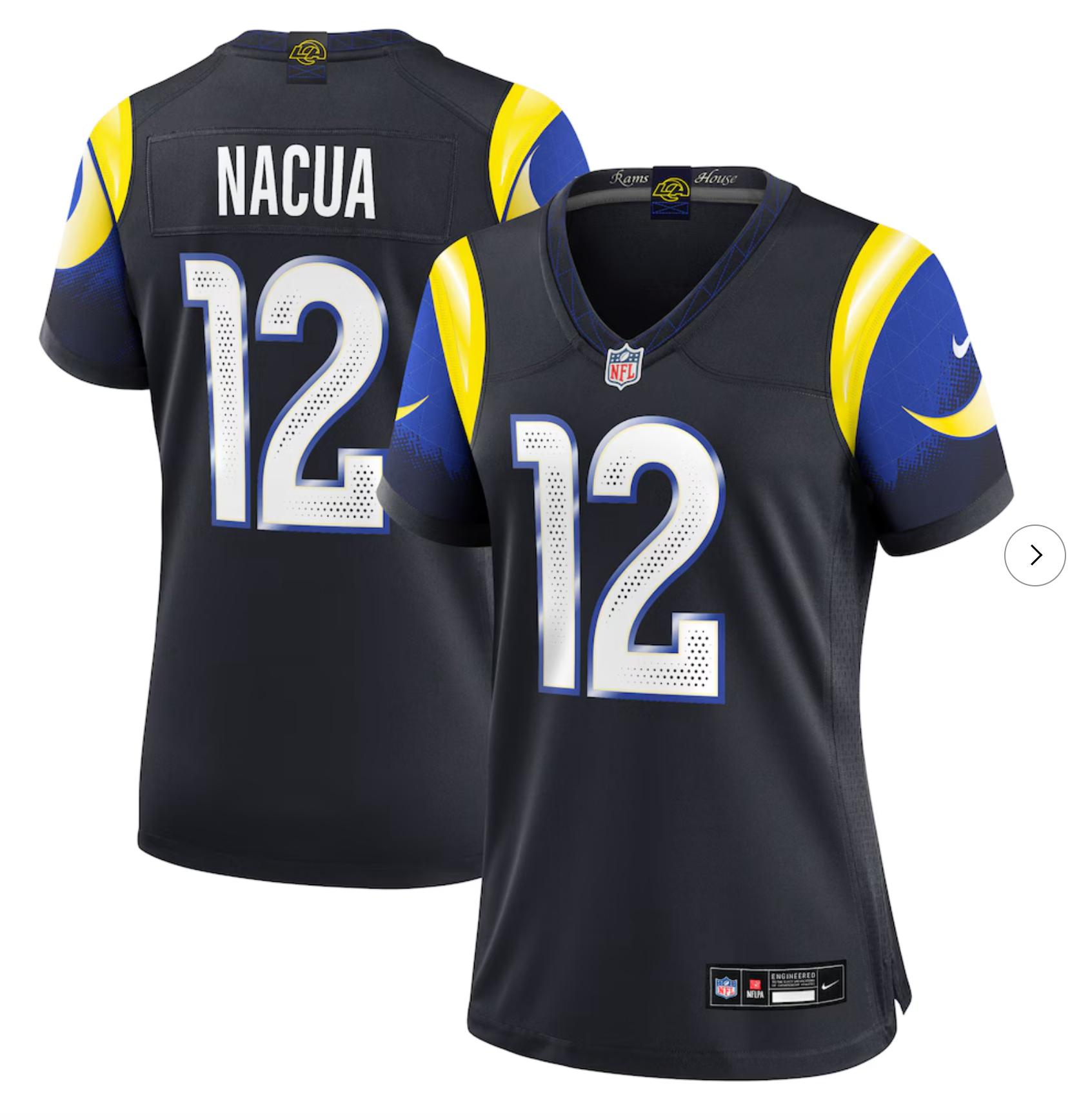 Puka Nacua Los Angeles Rams Nike Women's 2025 Rivalries Collection Game Jersey - Midnight Blue
