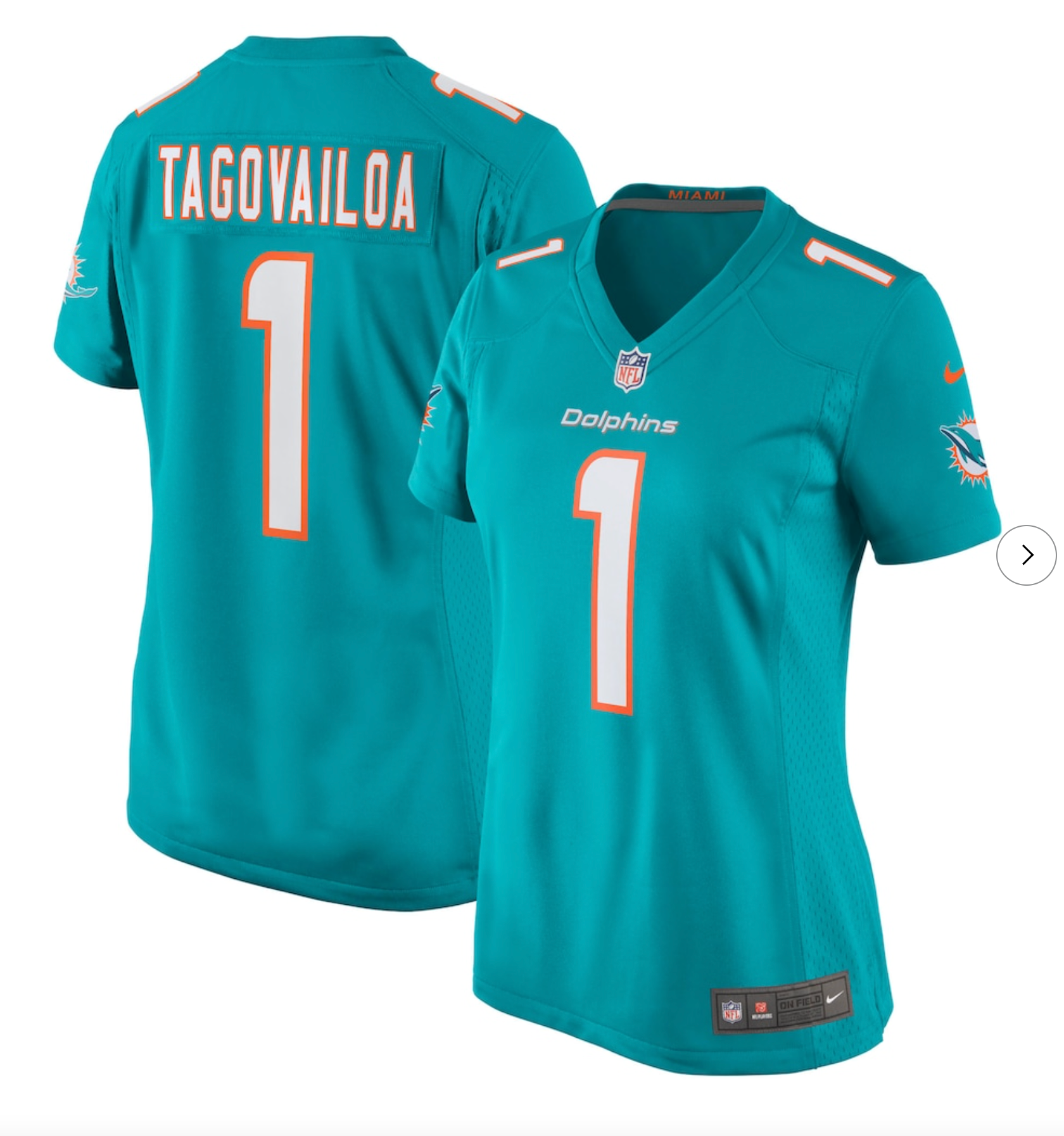 Tua Tagovailoa Miami Dolphins Nike Women's Game Jersey - Aqua