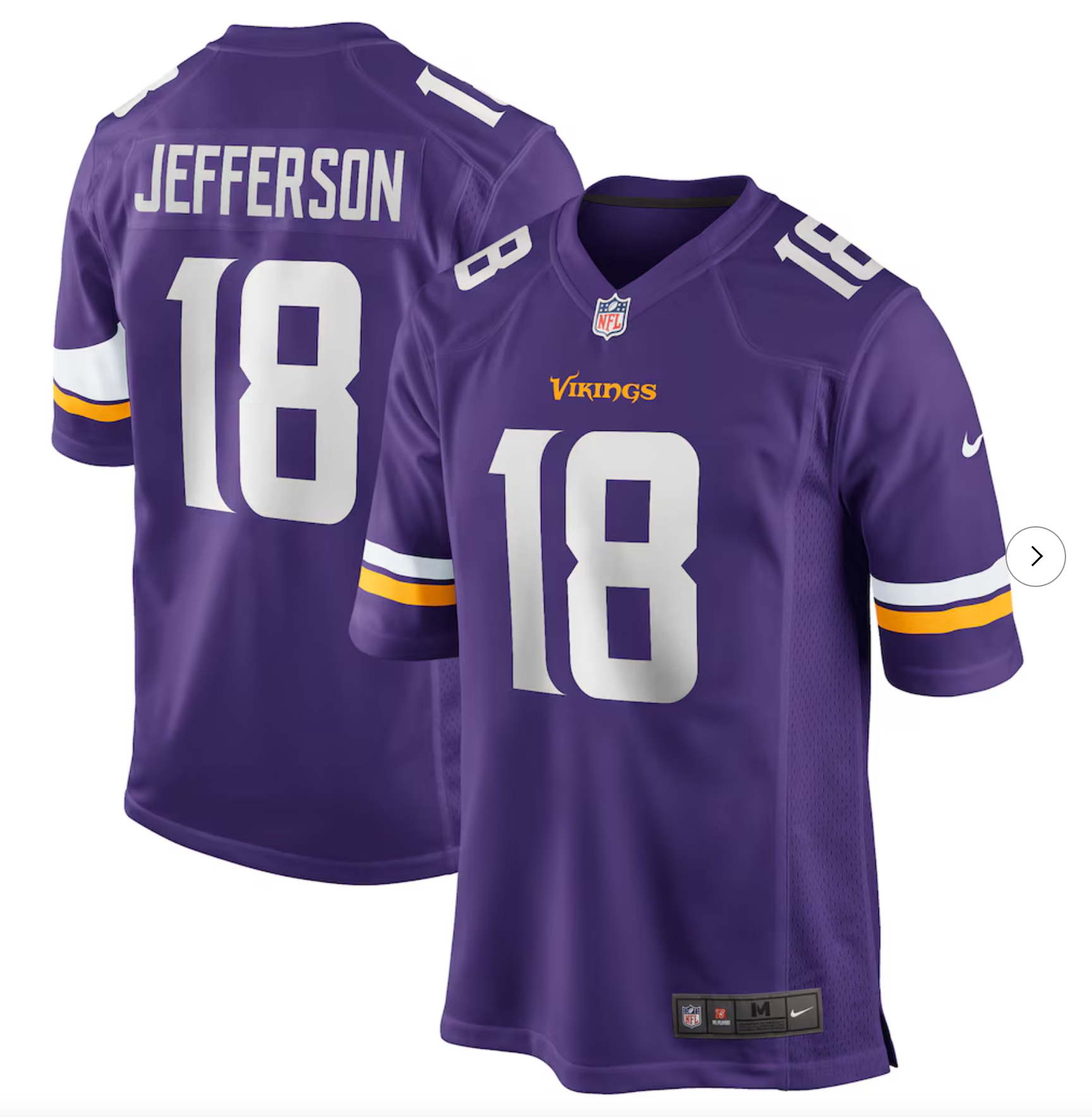 Justin Jefferson Minnesota Vikings Nike Player Game Jersey - Purple