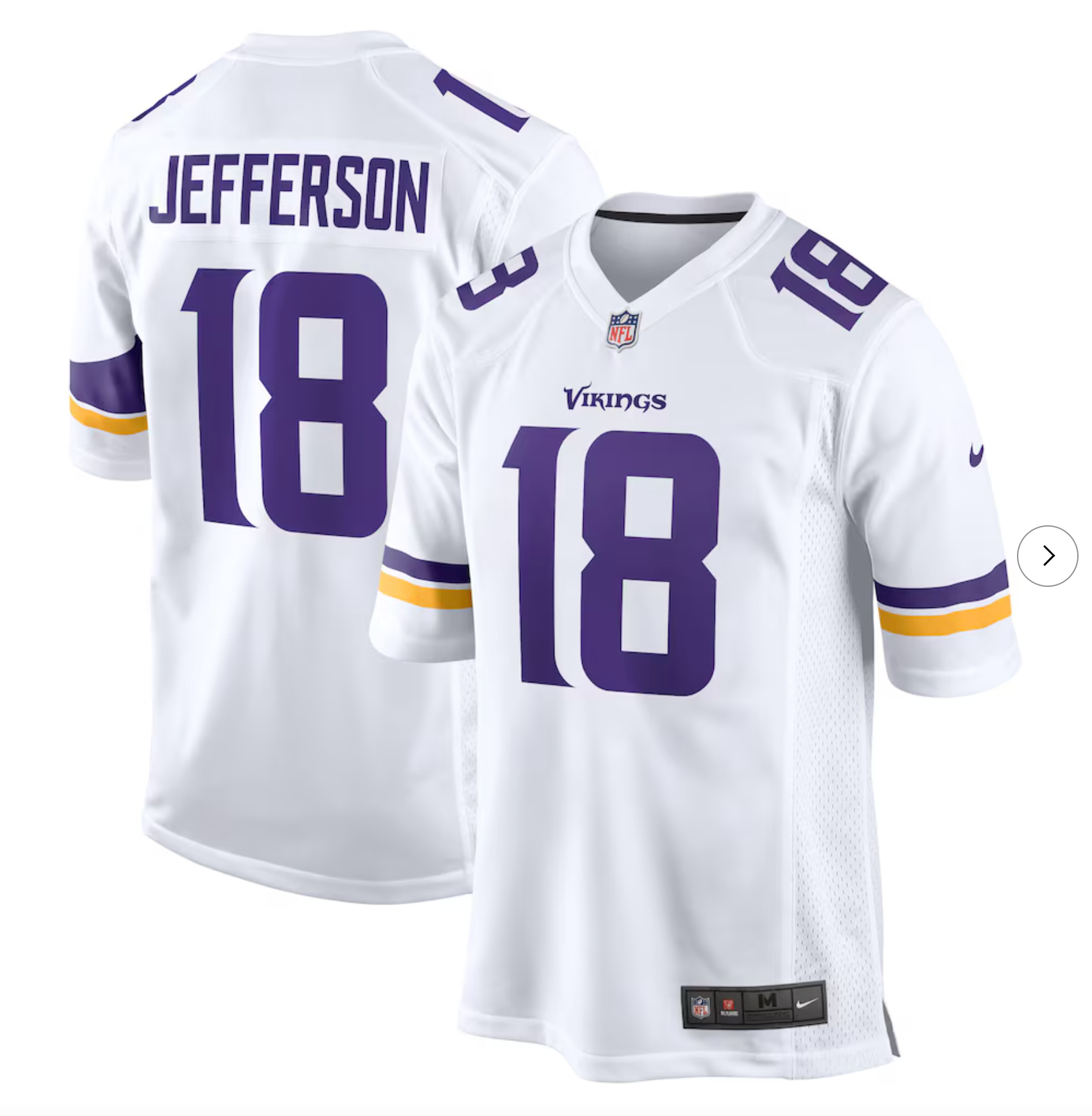 Justin Jefferson Minnesota Vikings Nike Game Player Jersey - White