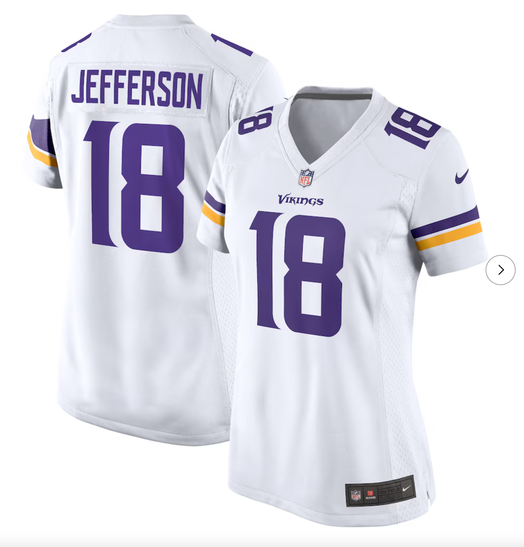 Justin Jefferson Minnesota Vikings Nike Women's Game Player Jersey - White