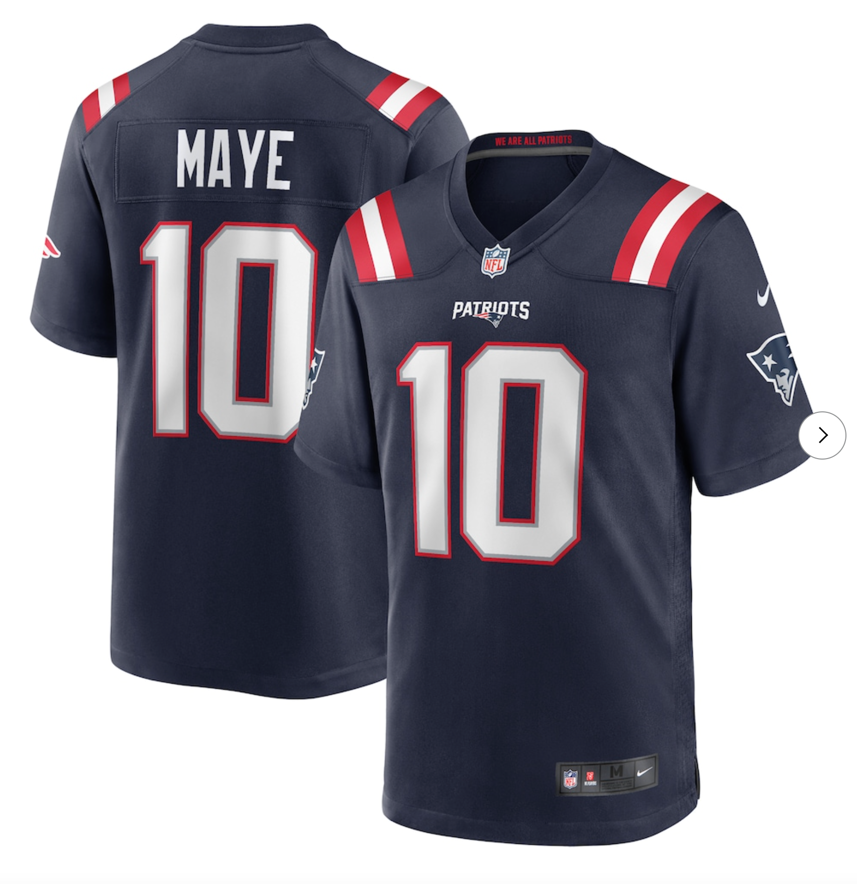 Drake Maye New England Patriots Nike Player Game Jersey - Navy