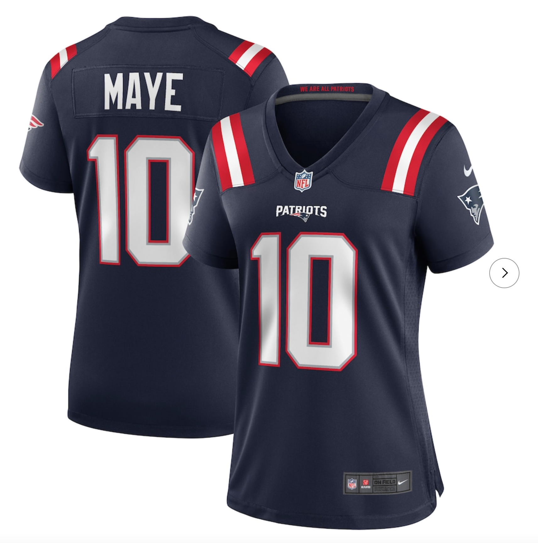 Drake Maye New England Patriots Nike Women's Player Game Jersey - Navy