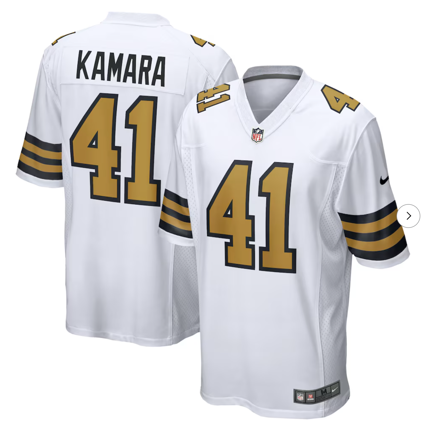 Alvin Kamara New Orleans Saints Nike Alternate Game Jersey - White