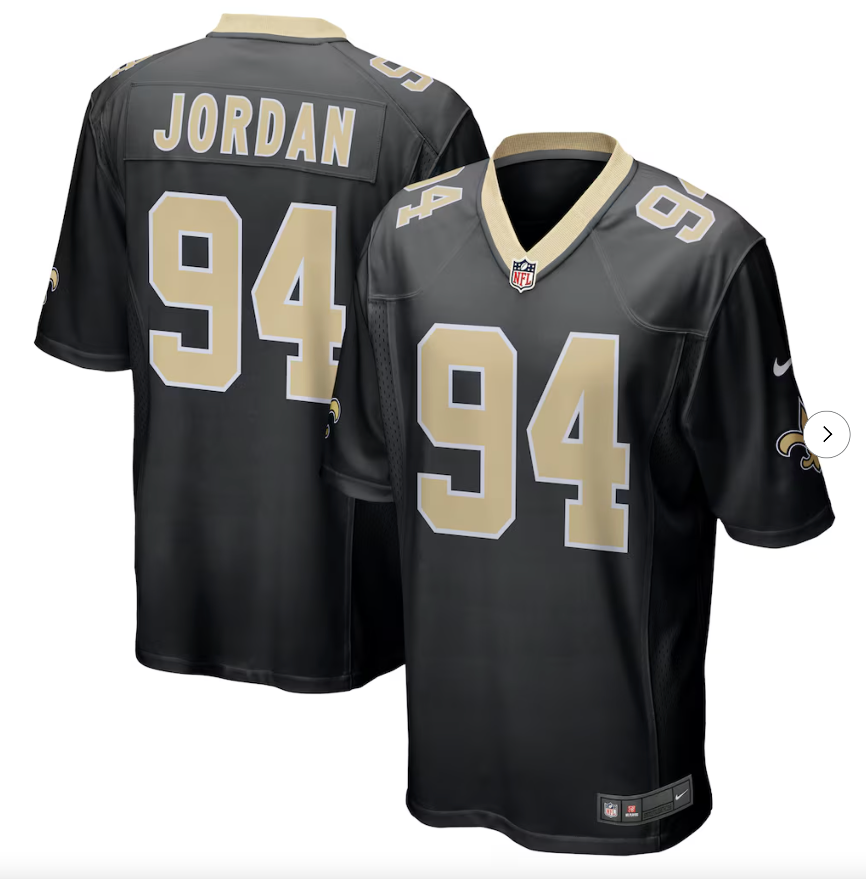 Cameron Jordan New Orleans Saints Nike Game Jersey - Black
