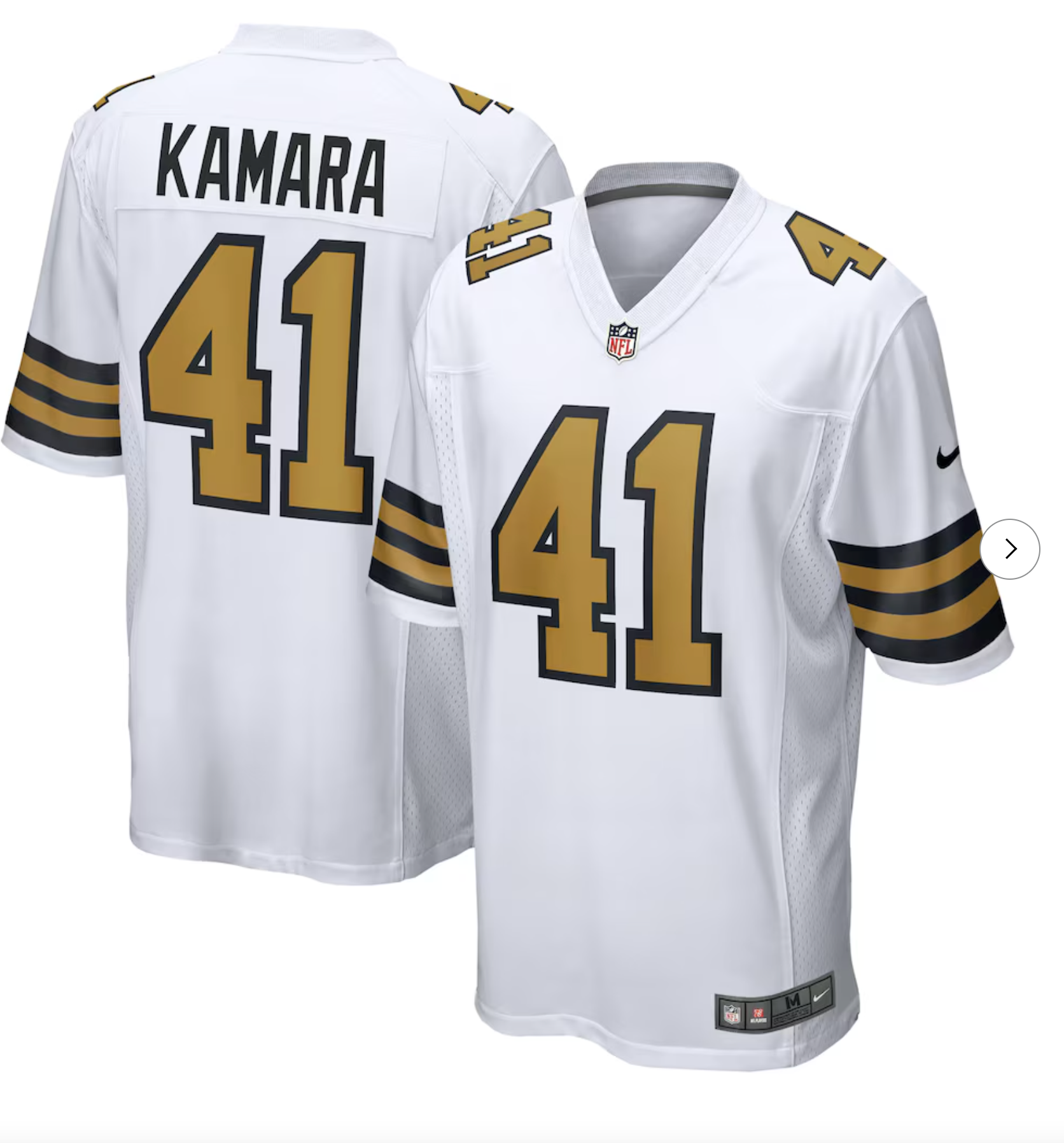 Alvin Kamara New Orleans Saints Nike Alternate Game Jersey - White
